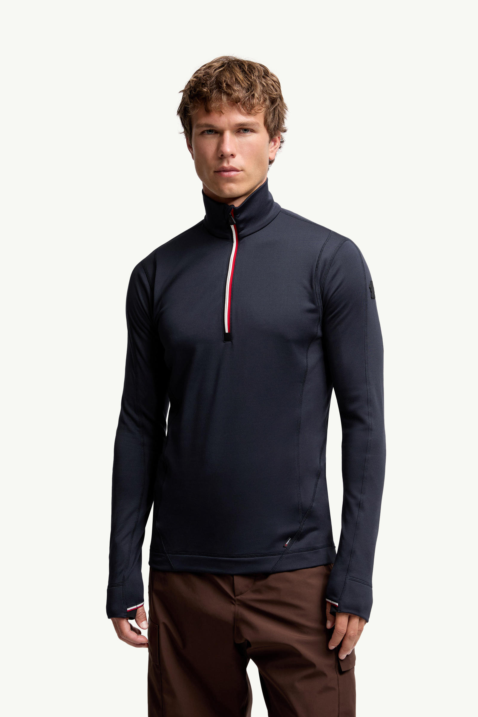 Polartec® Half Zip Sweatshirt Men Navy Blue Moncler 3