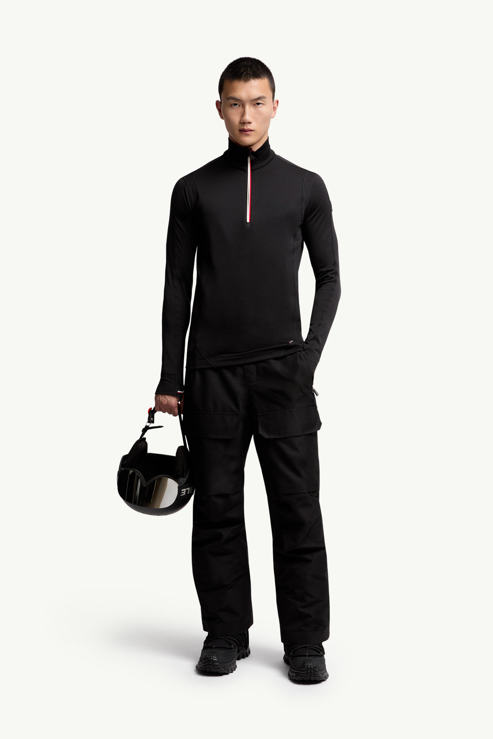Polartec® Half Zip Sweatshirt Men Black Moncler 0