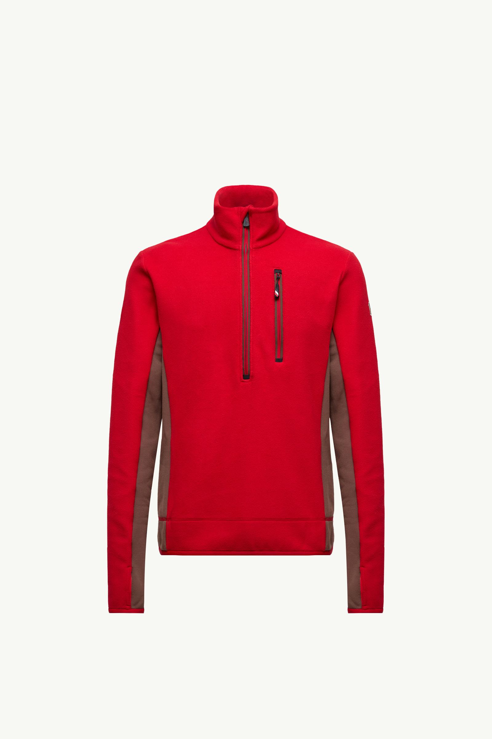 Bright Red Half-Zip Sweatshirt - Sweatshirts for Men | Moncler US