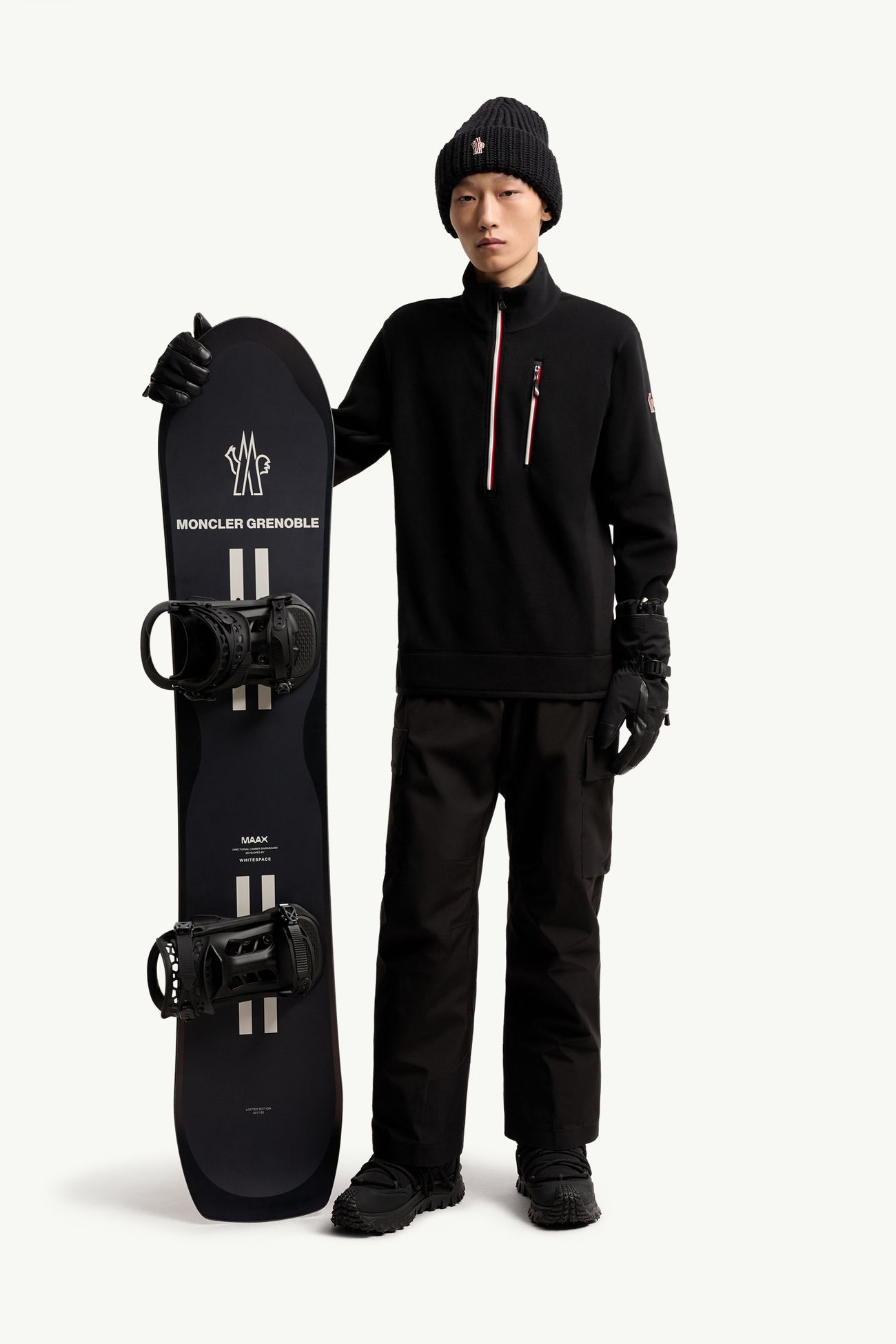 Felpa a mezza zip Uomo Nero Moncler 0