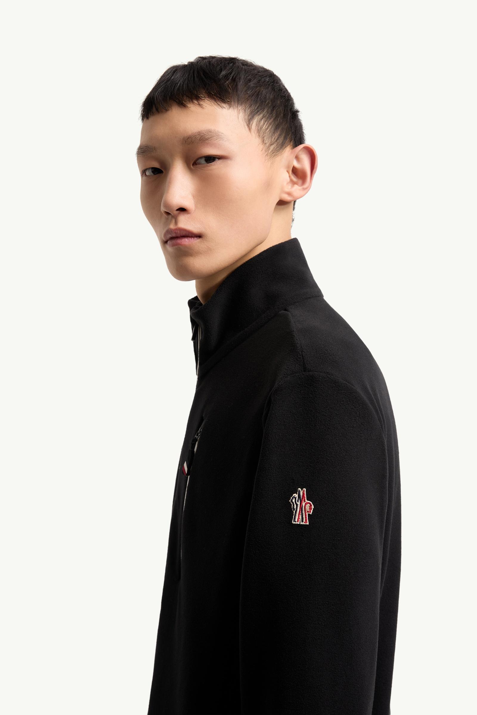 半拉鏈衛衣 男士 黑色 Moncler 1
