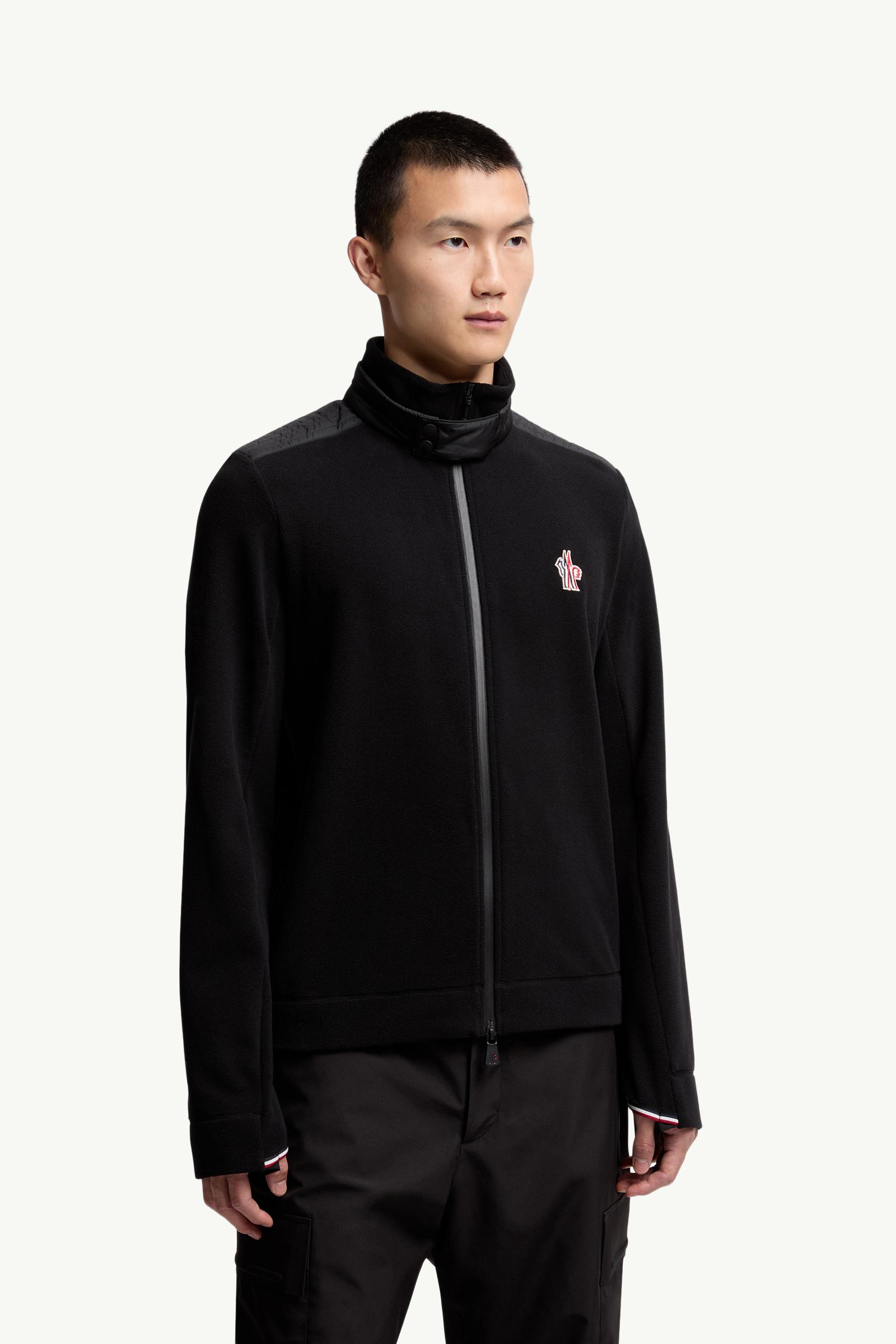 Black Fleece Zip-Up Sweatshirt - Sweatshirts for Men | Moncler US