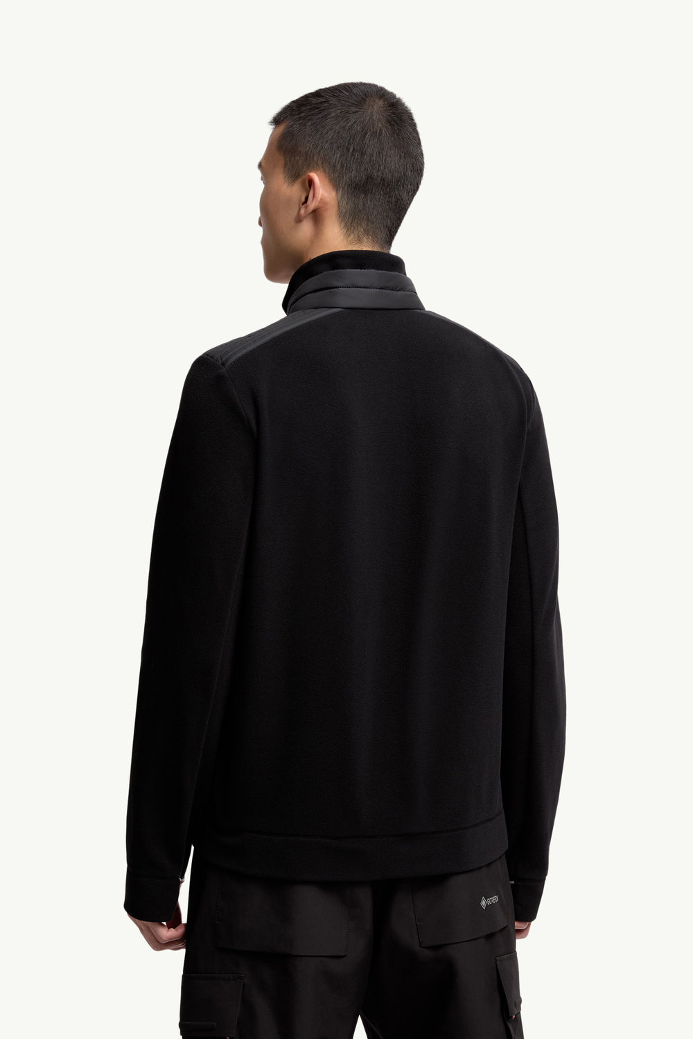 Fleece Zip-Up Sweatshirt Men Black Moncler 4