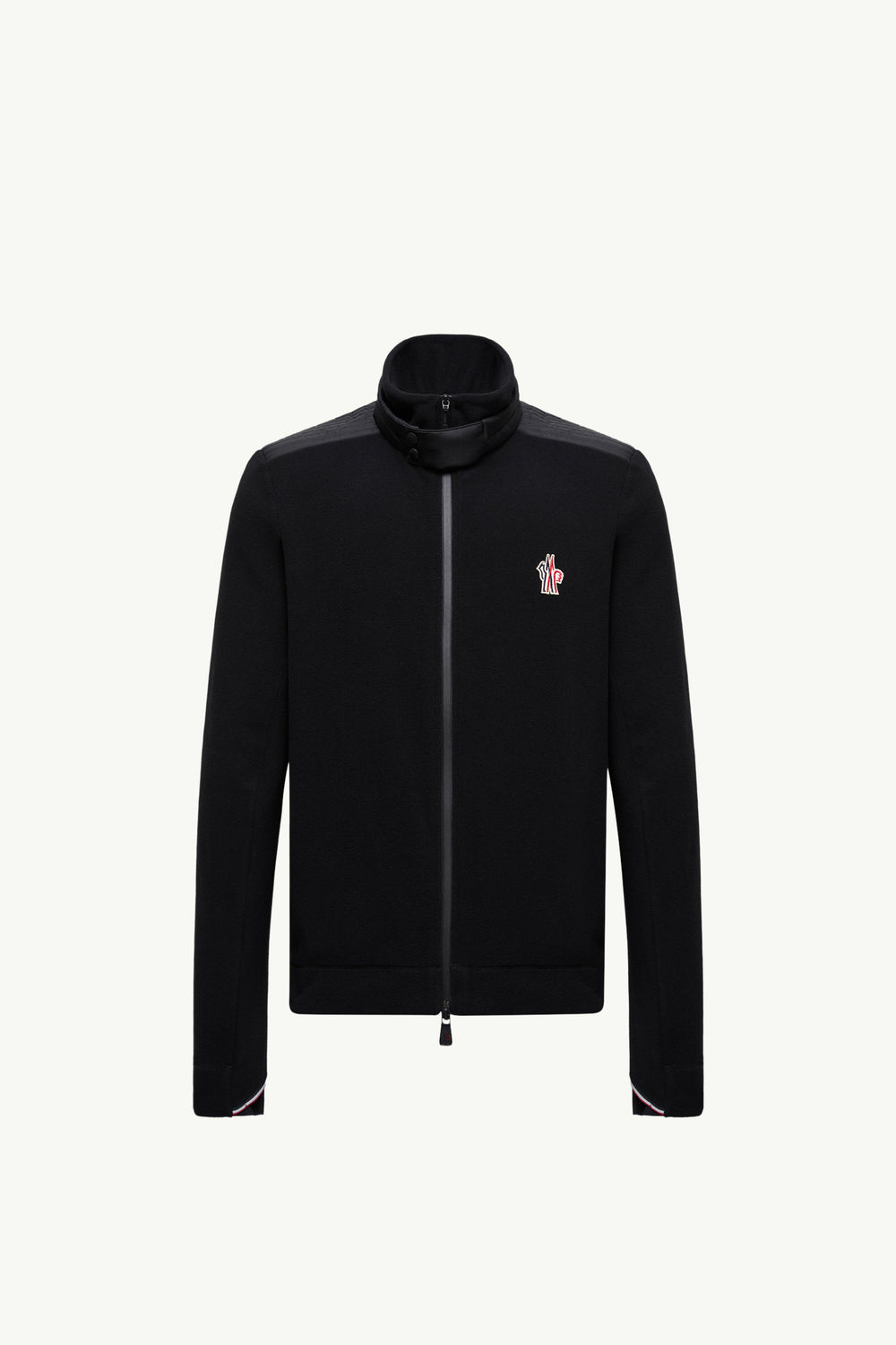 Fleece Zip-Up Sweatshirt Men Black Moncler 2