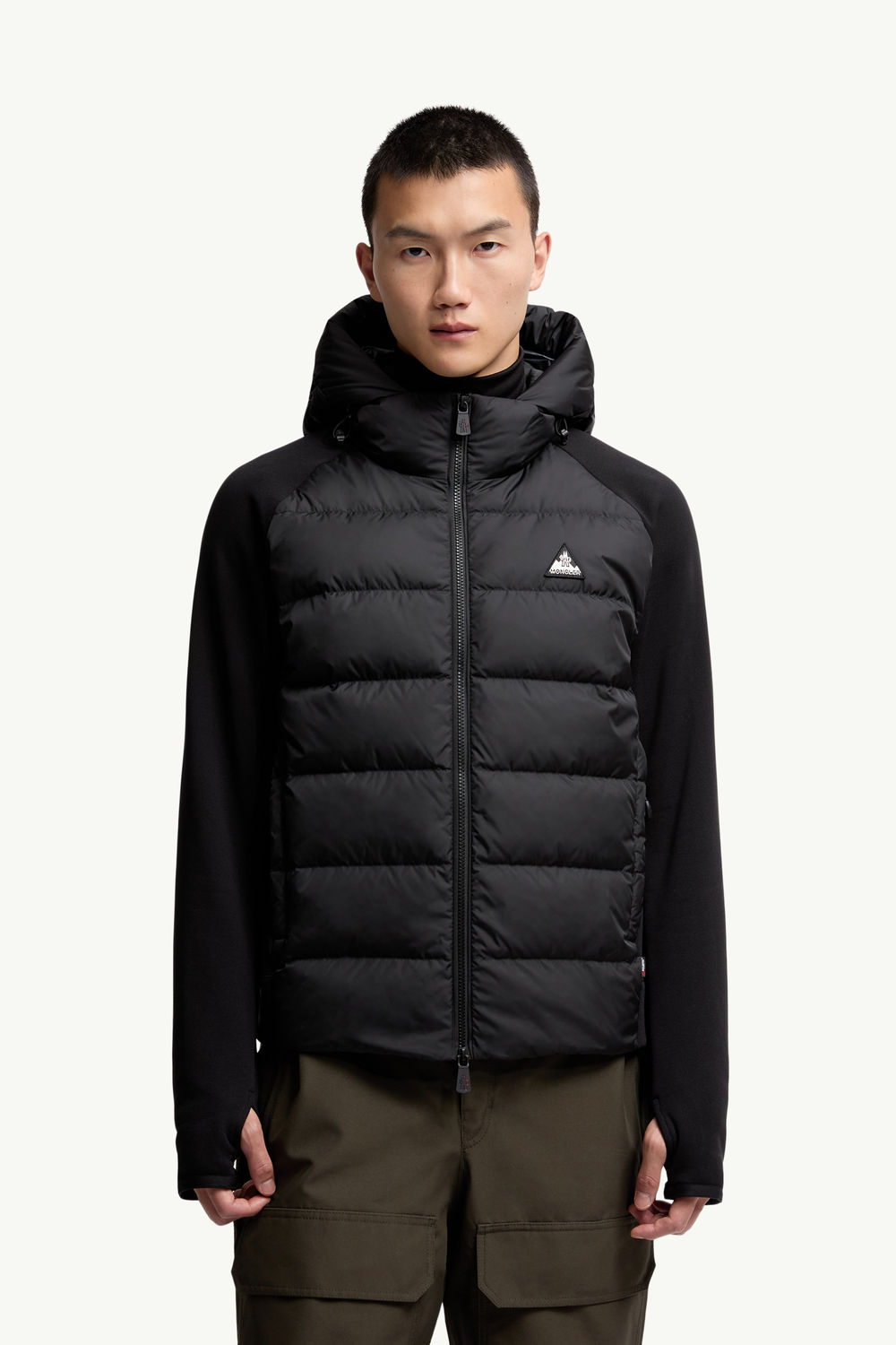 Padded Polartec® Zip-Up Hoodie Men Black Moncler 3
