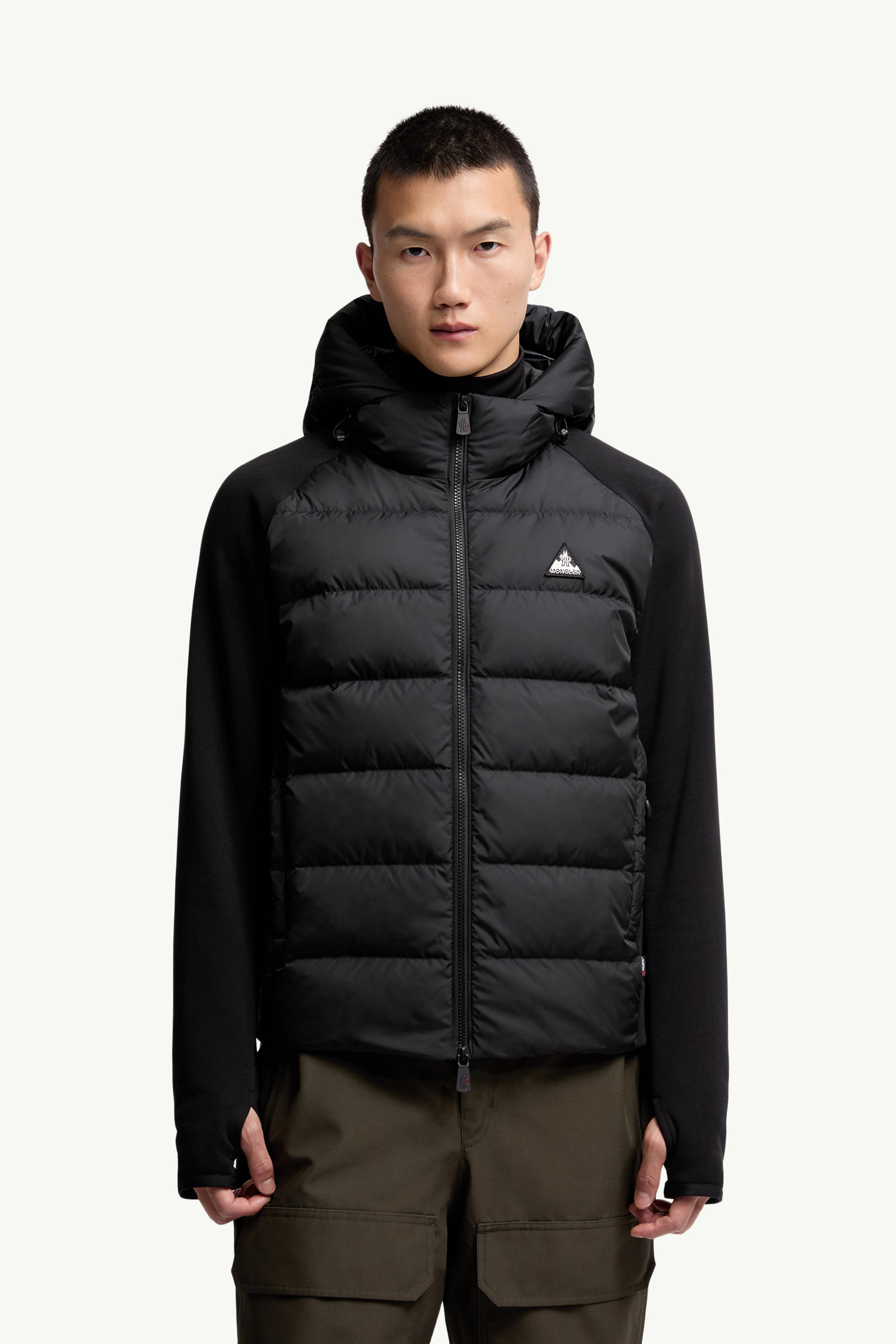 Padded Polartec® Zip-Up Hoodie Men Black Moncler 3
