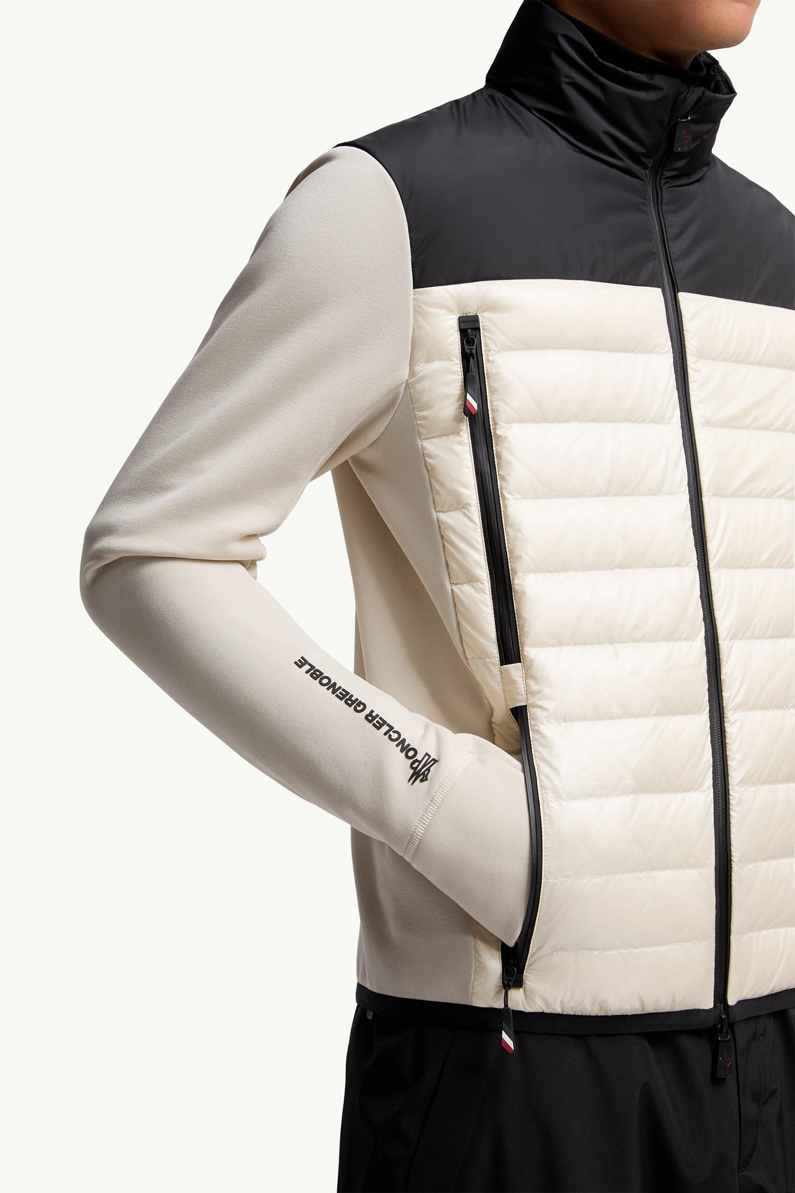 Beige & Black Padded Polartec® Zip-Up Sweatshirt - Sweatshirts for