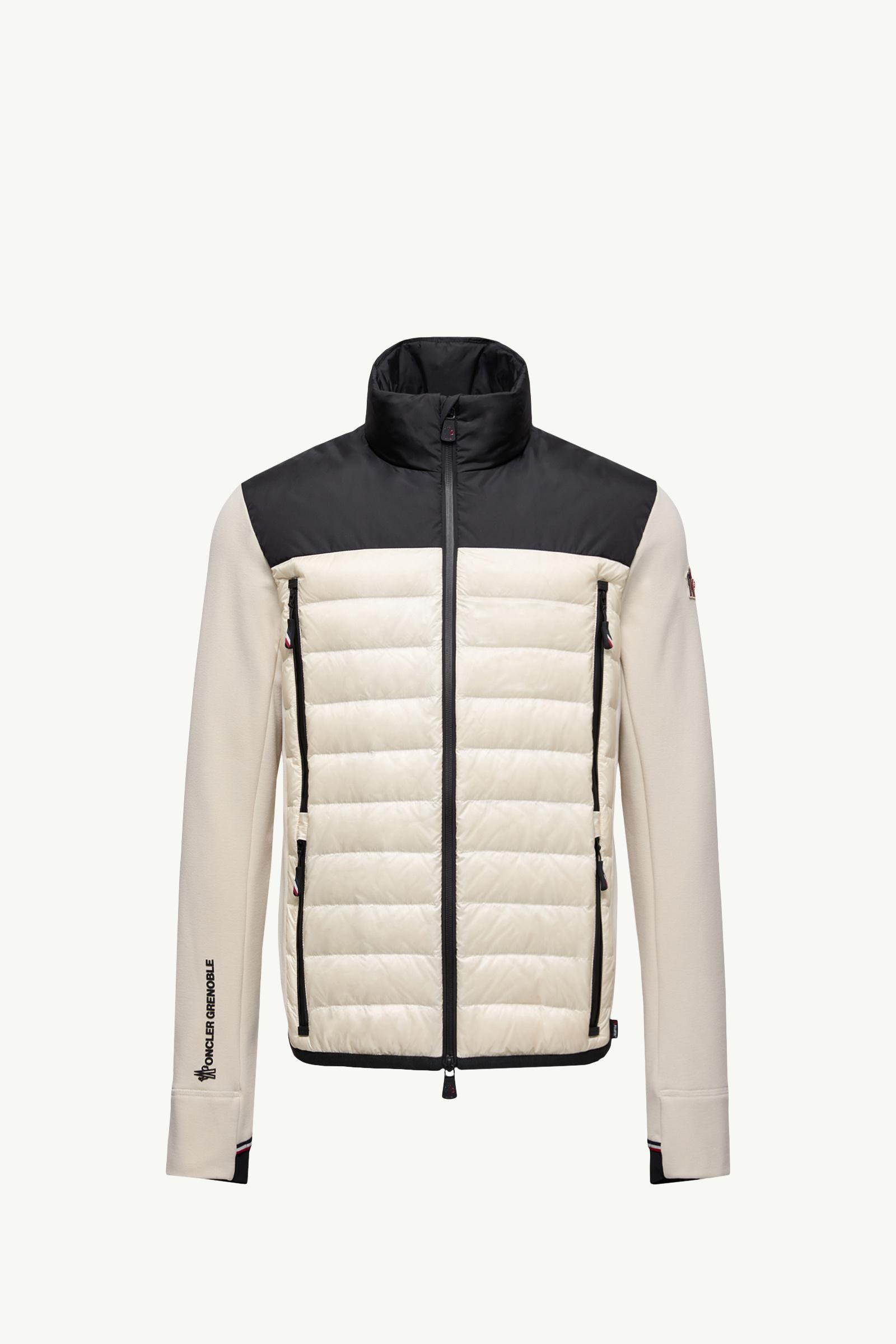 Beige & Black Padded Polartec® Zip-Up Sweatshirt - Sweatshirts for