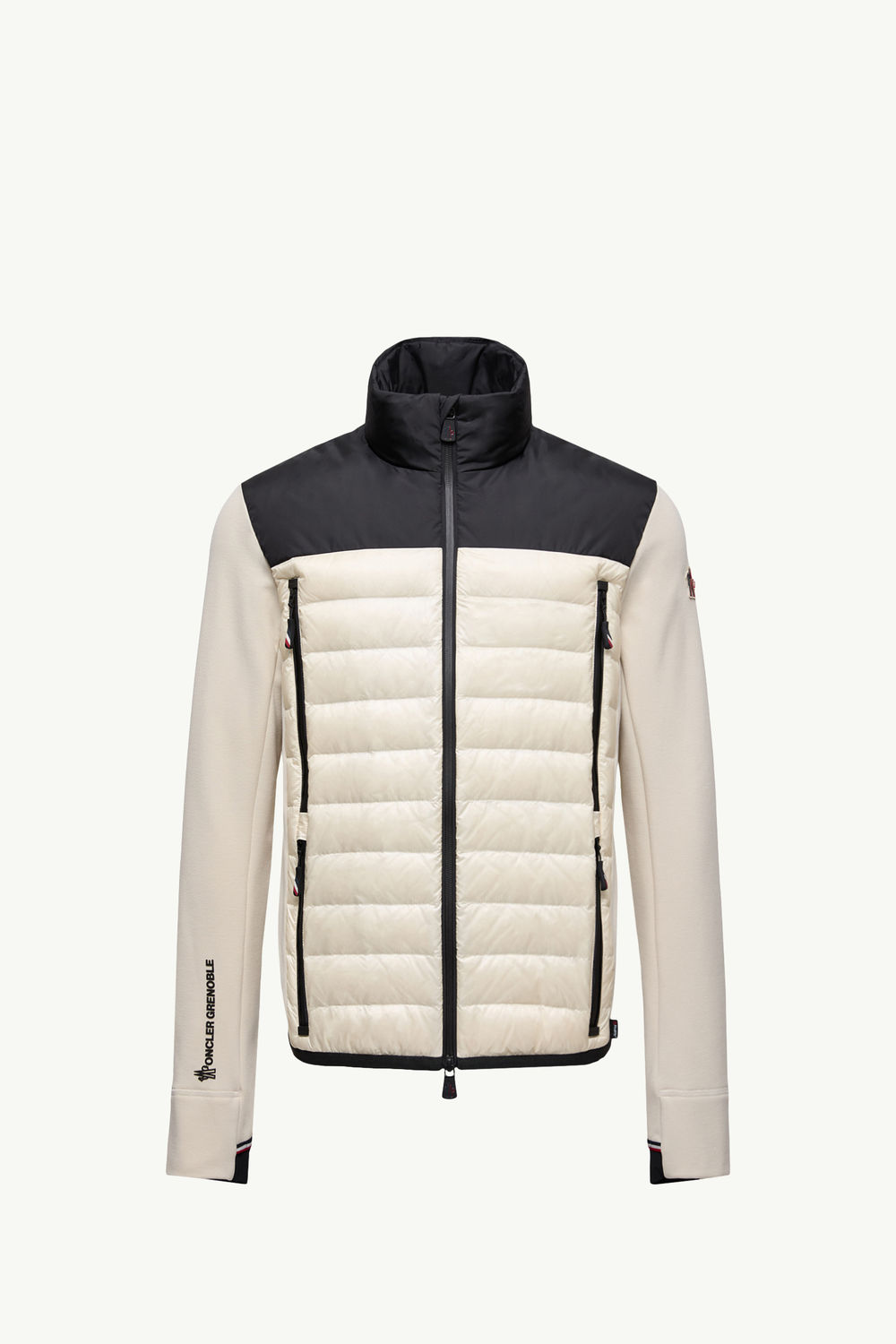 Padded Polartec® Zip-Up Sweatshirt Men Beige & Black Moncler 2