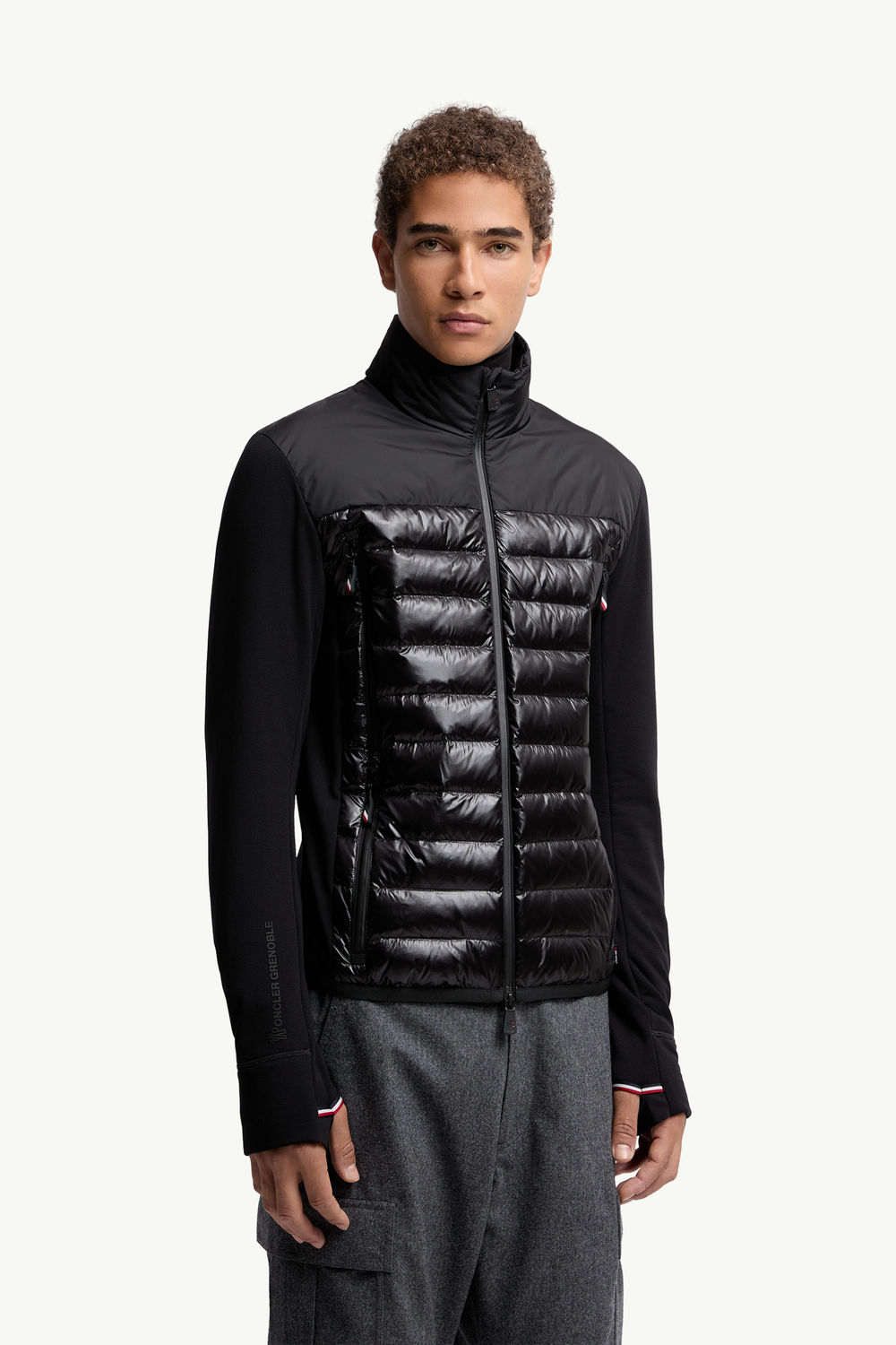 Padded Polartec® Zip-Up Sweatshirt Men Black Moncler 3