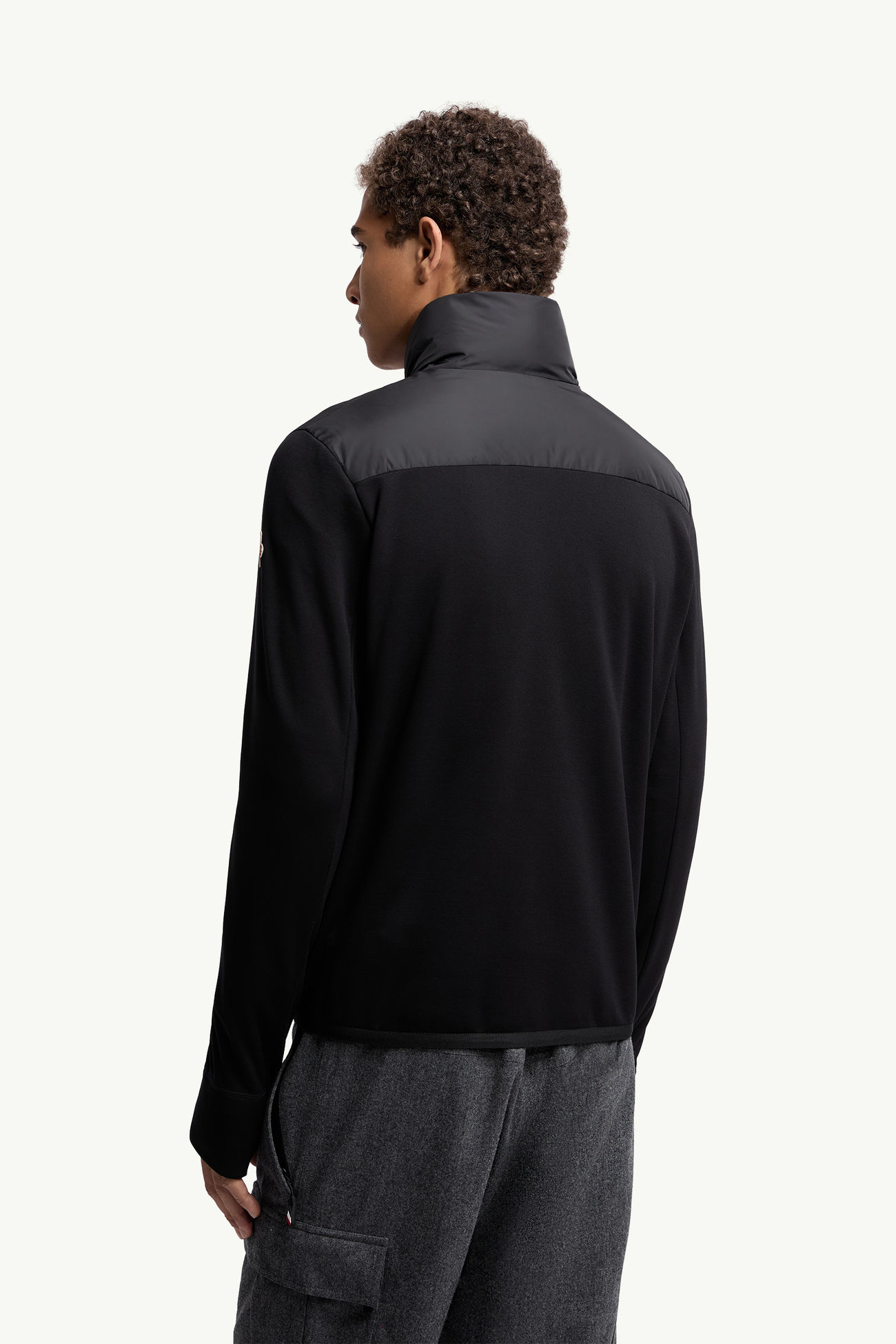 Padded Polartec® Zip-Up Sweatshirt Men Black Moncler 4