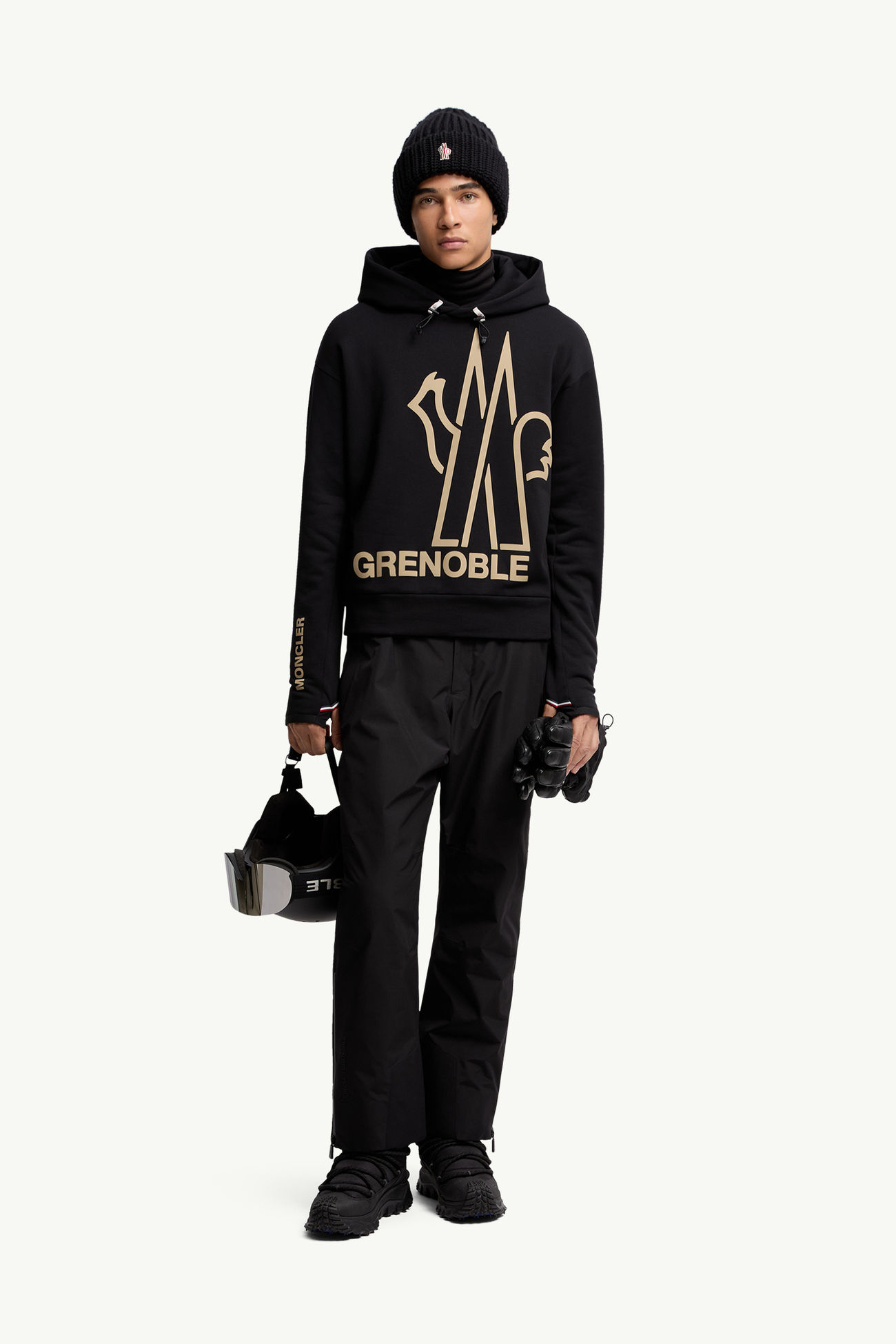 Sudadera con capucha Polartec® Hombre Negro Moncler 0