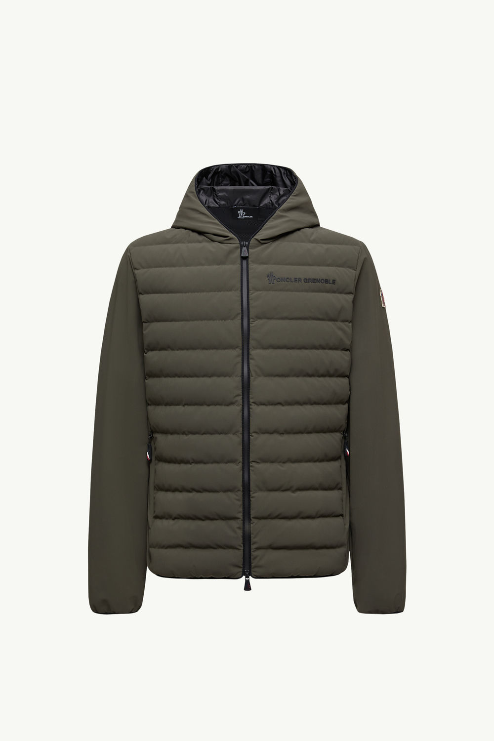 Padded Zip-Up Sweatshirt Men Dark Green Moncler 2