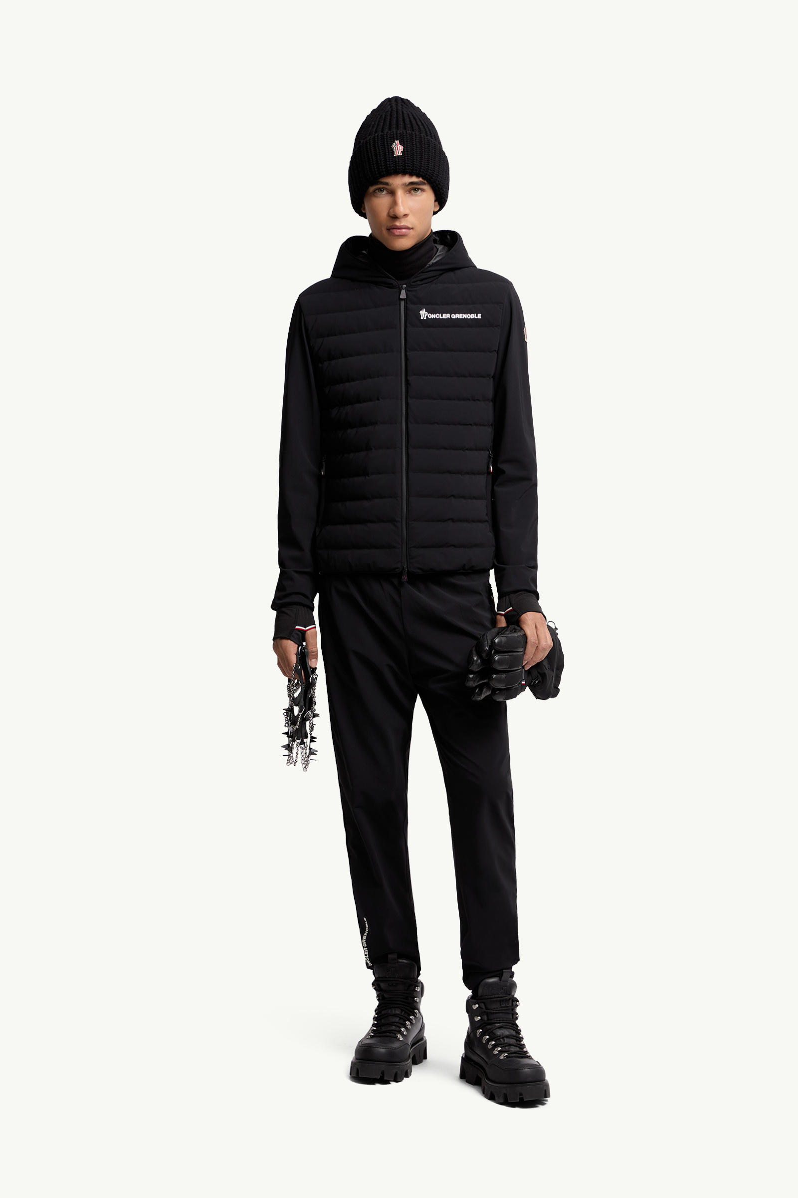 Padded Zip-Up Sweatshirt Men Black Moncler 0
