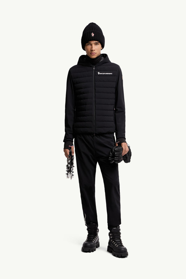 Sweat zippé matelassé Hommes Noir Moncler 0