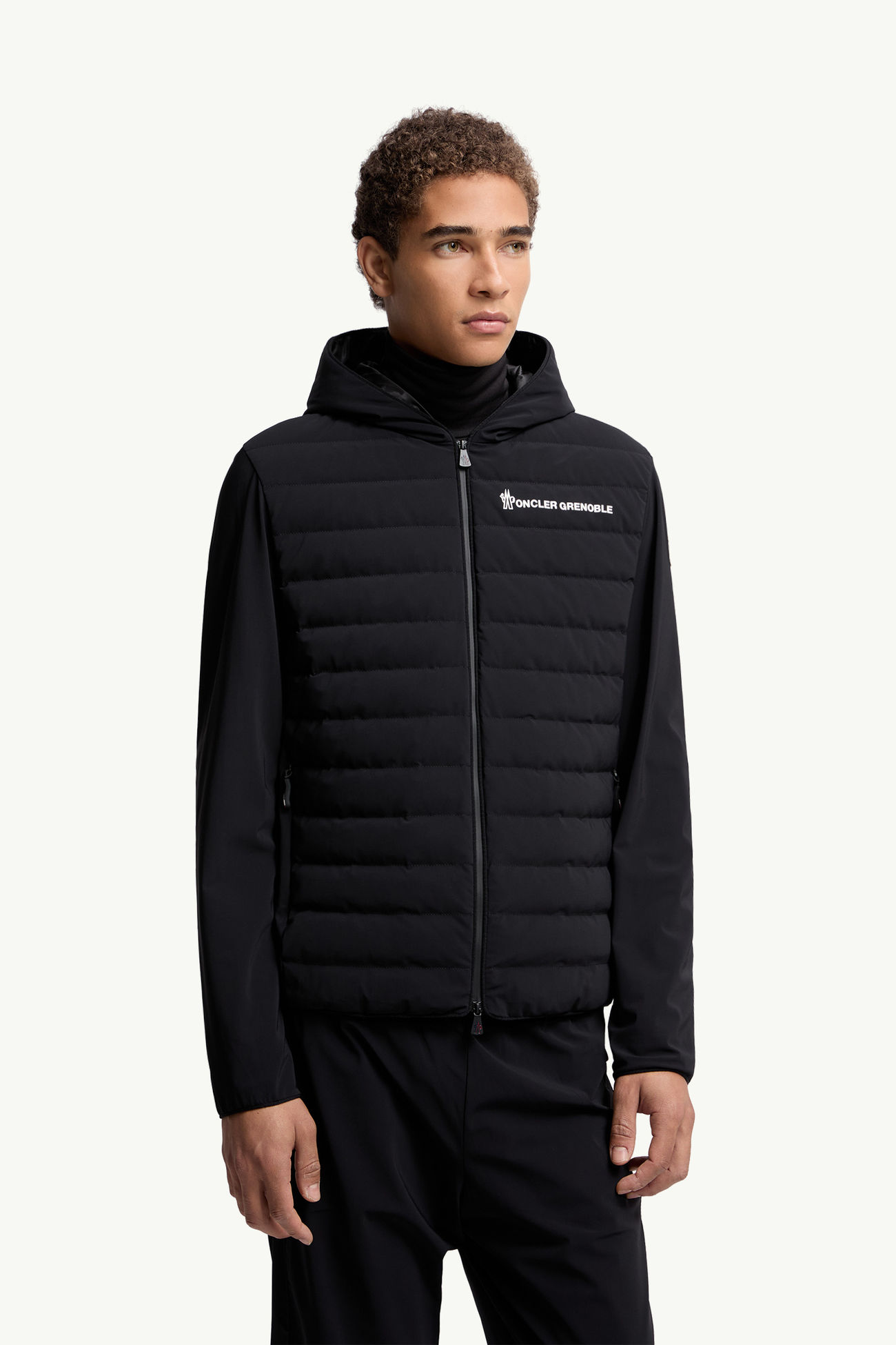 Wattiertes Zip-Up Sweatshirt Herren Schwarz Moncler 3