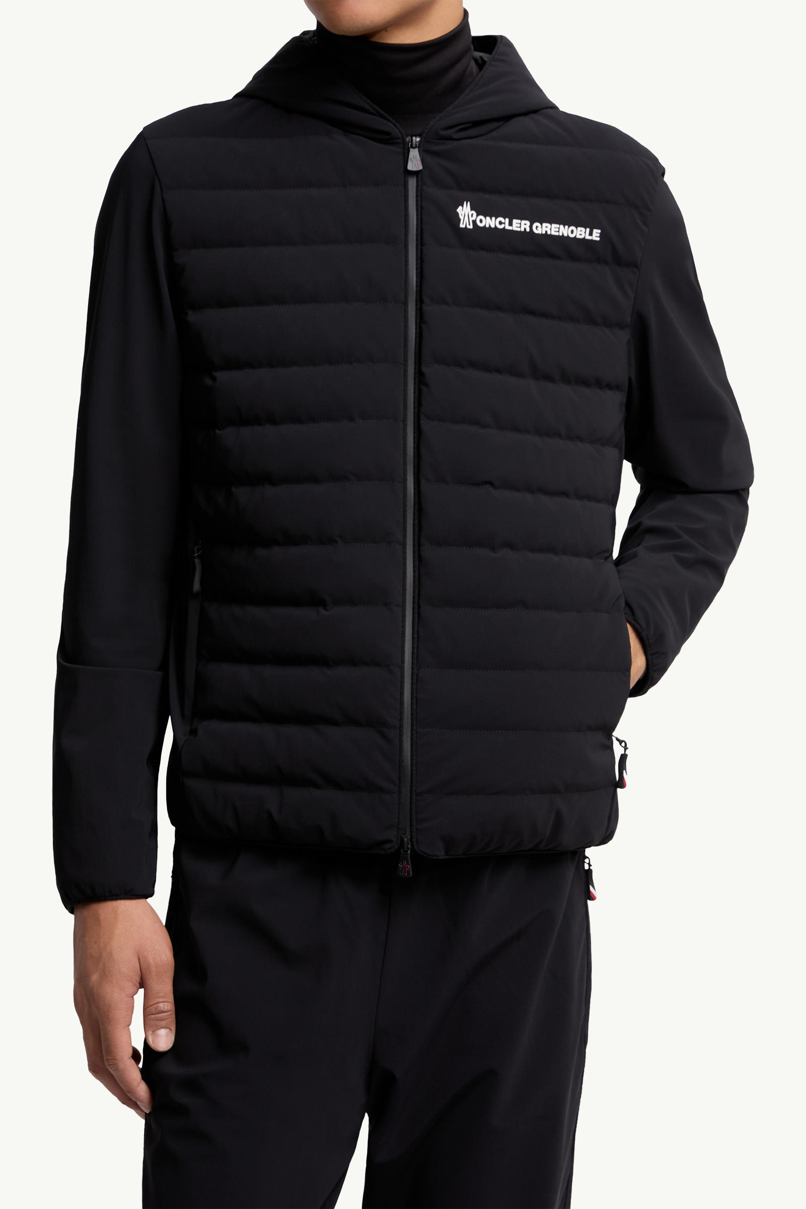 Padded Zip-Up Sweatshirt Men Black Moncler 5