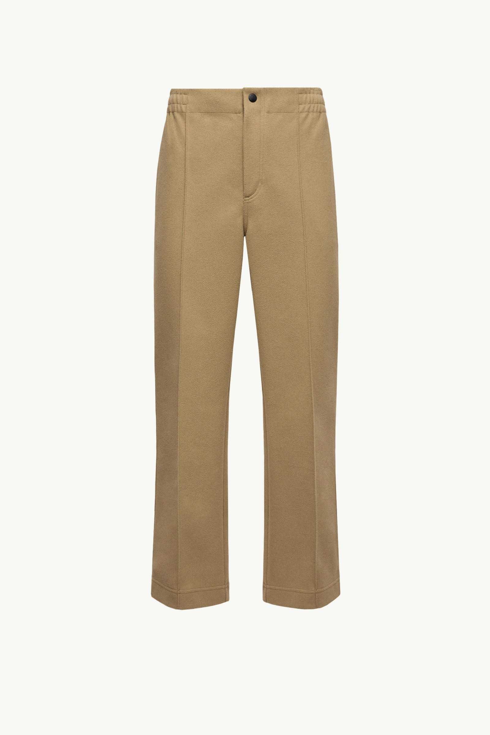 Embossed Logo Cotton Track Pants Men Beige Moncler 2