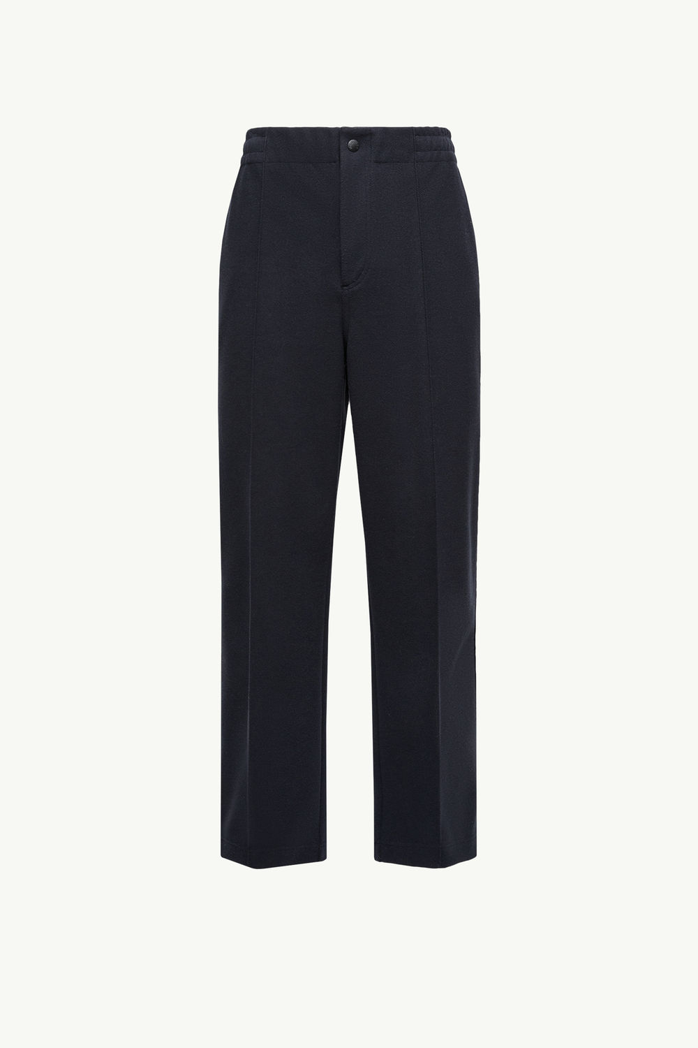 Embossed Logo Cotton Track Pants Men Navy Blue Moncler 2