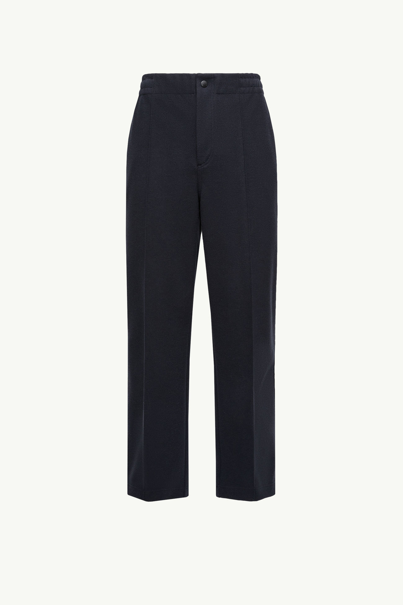 Embossed Logo Cotton Track Pants Men Navy Blue Moncler 2