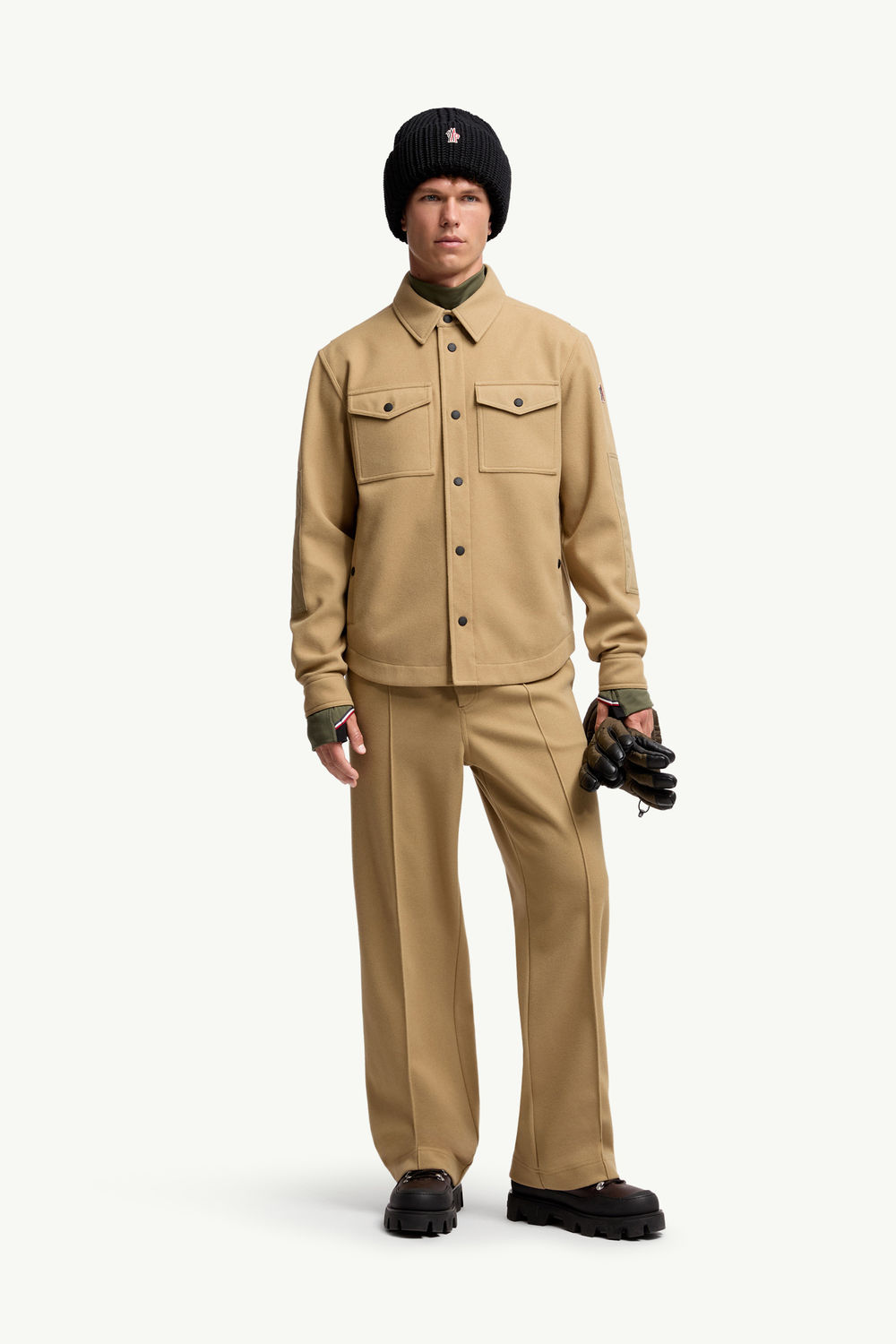 Long Sleeve Shirt Men Beige Moncler 0