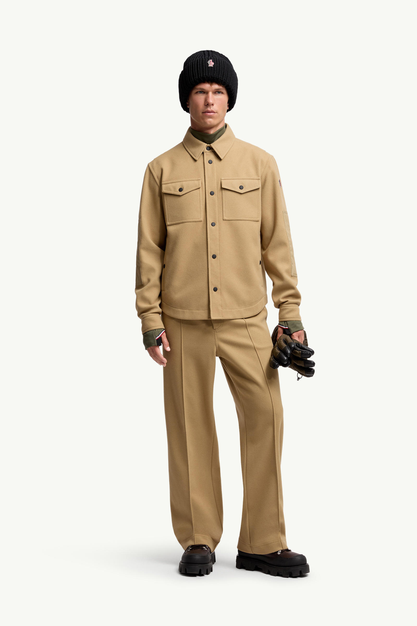 Long Sleeve Shirt Men Beige Moncler 0
