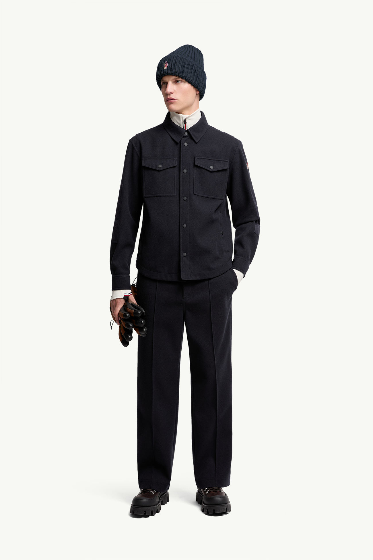 男士长袖衬衫 男士 海军蓝色 Moncler 0