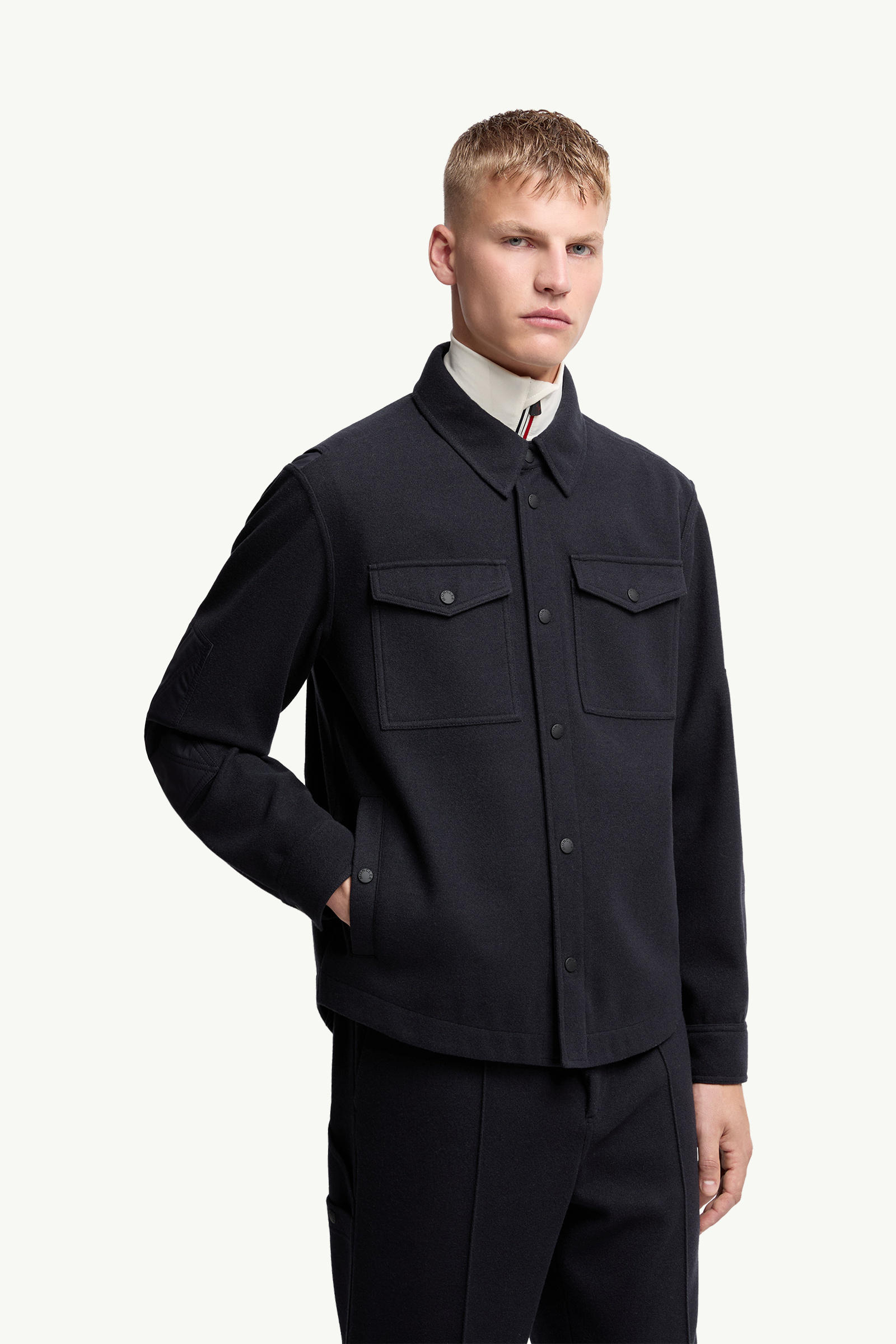 男士长袖衬衫 男士 海军蓝色 Moncler 3