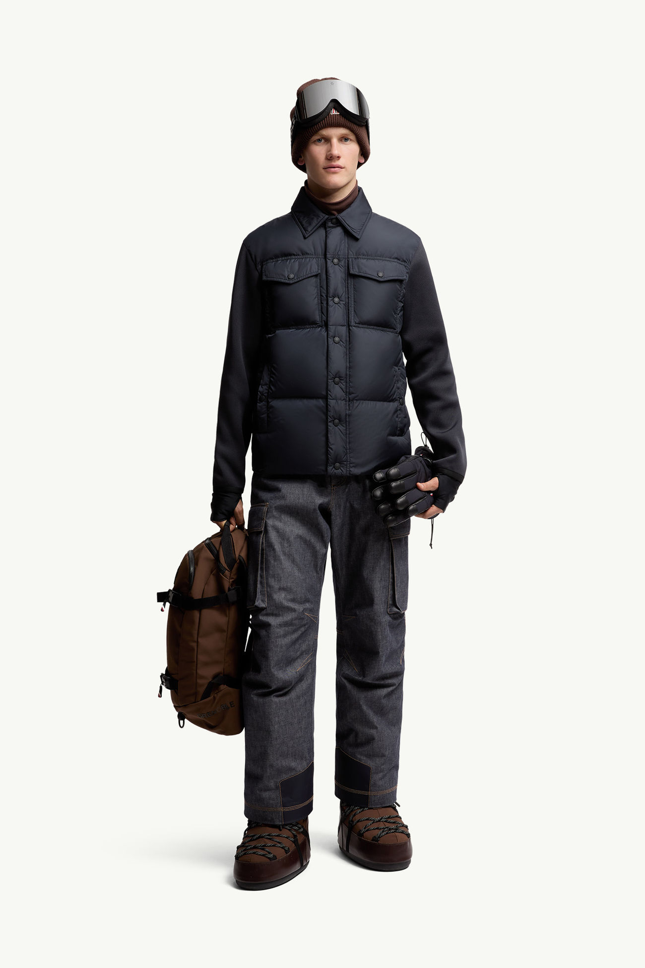 Cárdigan acolchado con cremallera Hombre Azul marino Moncler 0