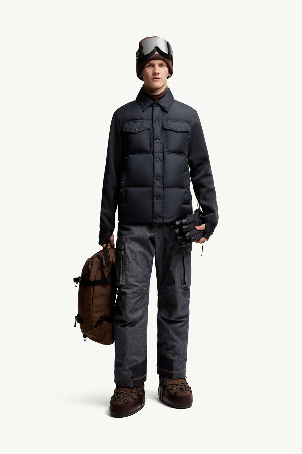 Padded Zip-Up Cardigan Men Navy Blue Moncler 0