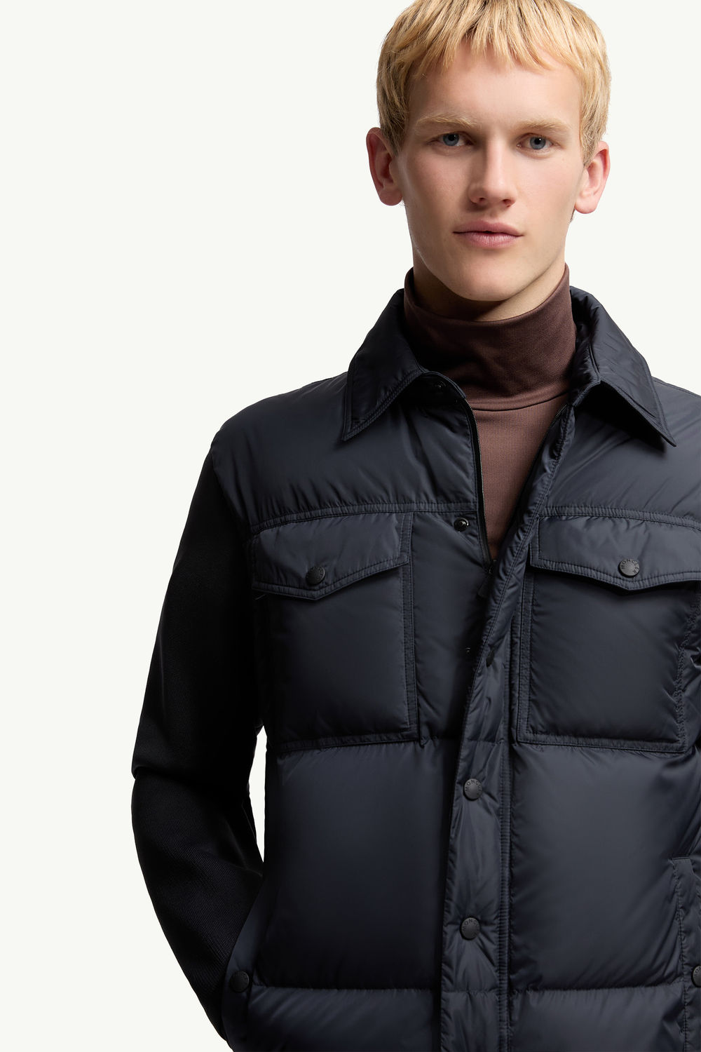 Padded Zip-Up Cardigan Men Navy Blue Moncler 5