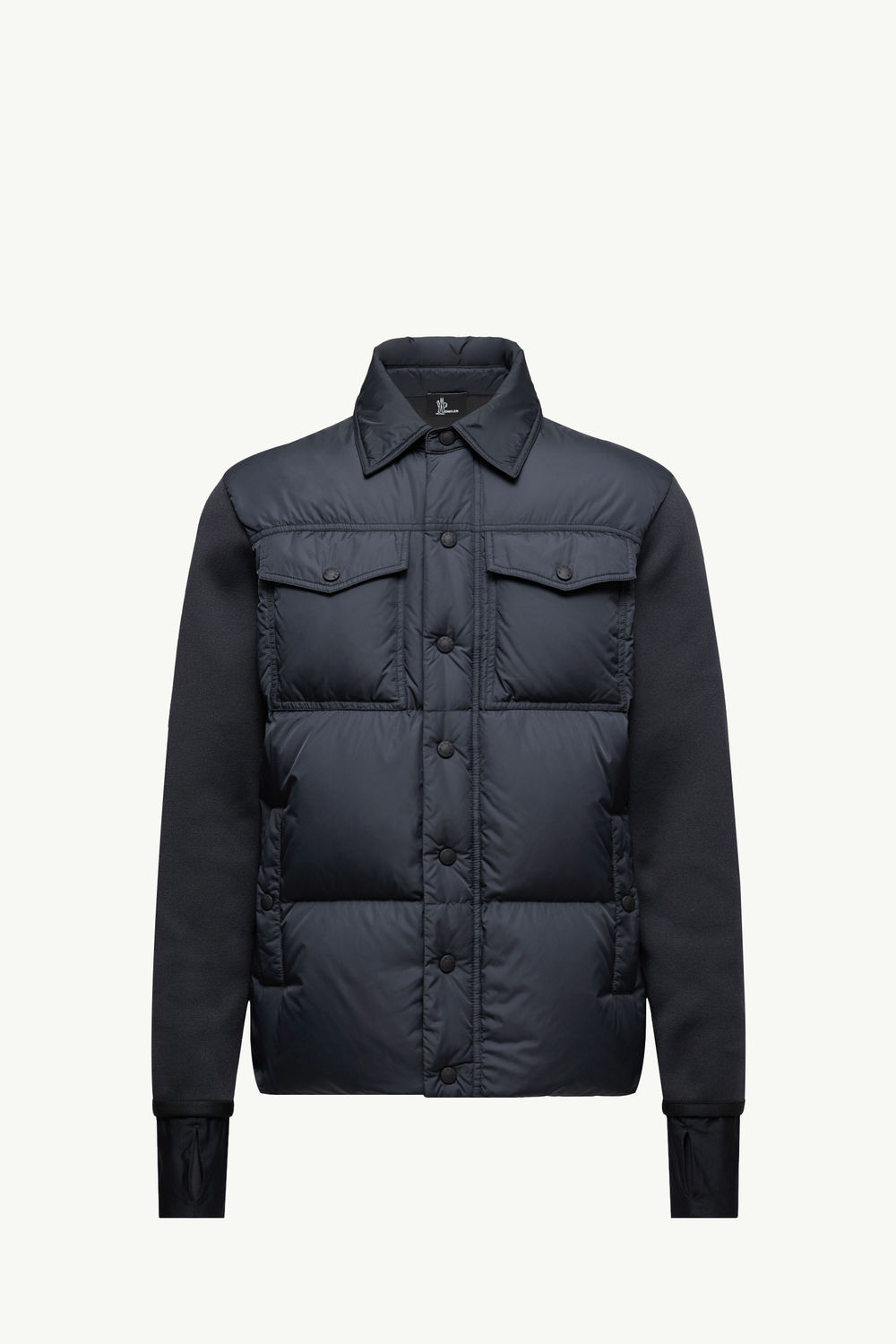 Padded Zip-Up Cardigan Men Navy Blue Moncler 2