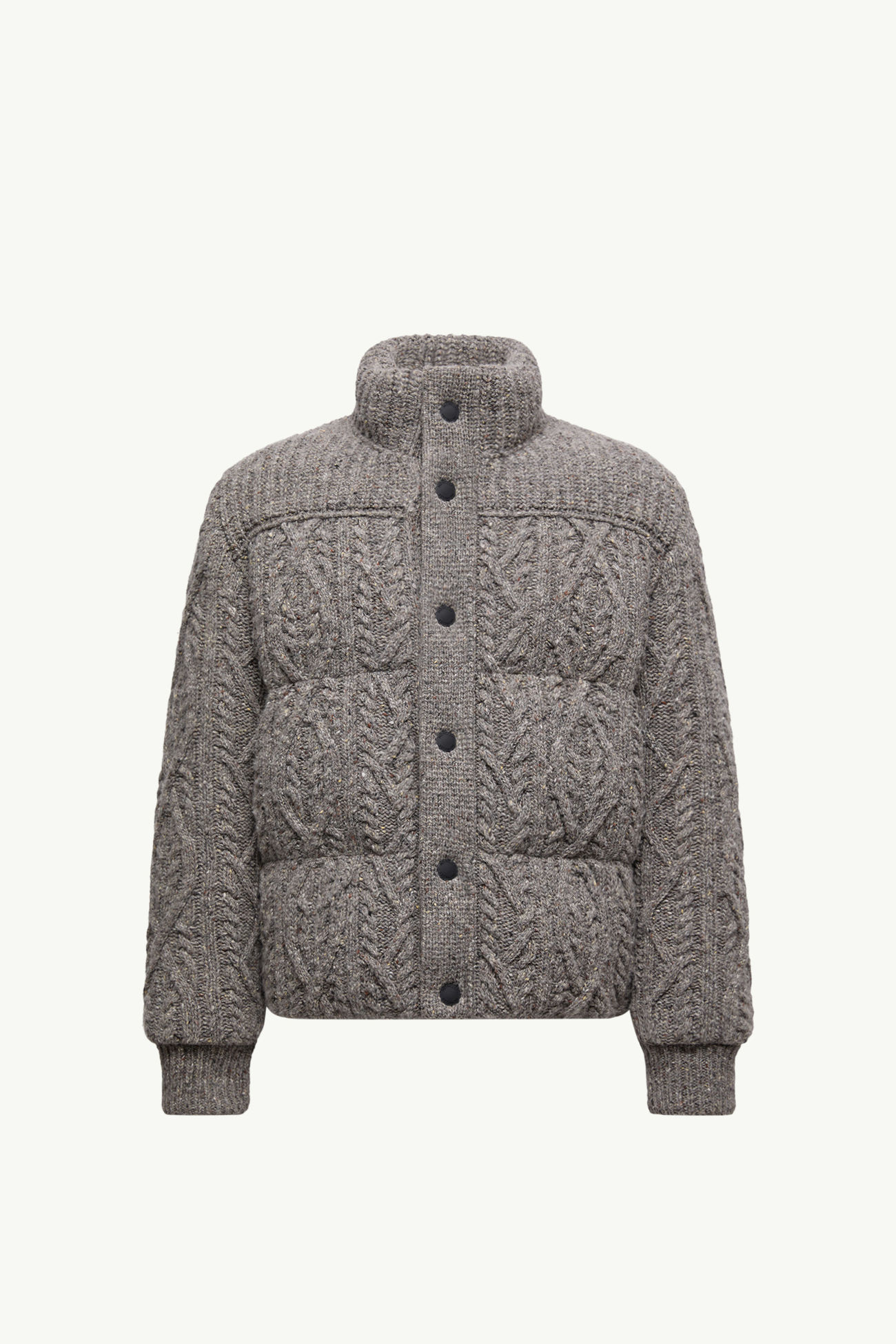 Piumino Corto Ellesmere in Tweed di Lana Uomo Grigio Moncler 2