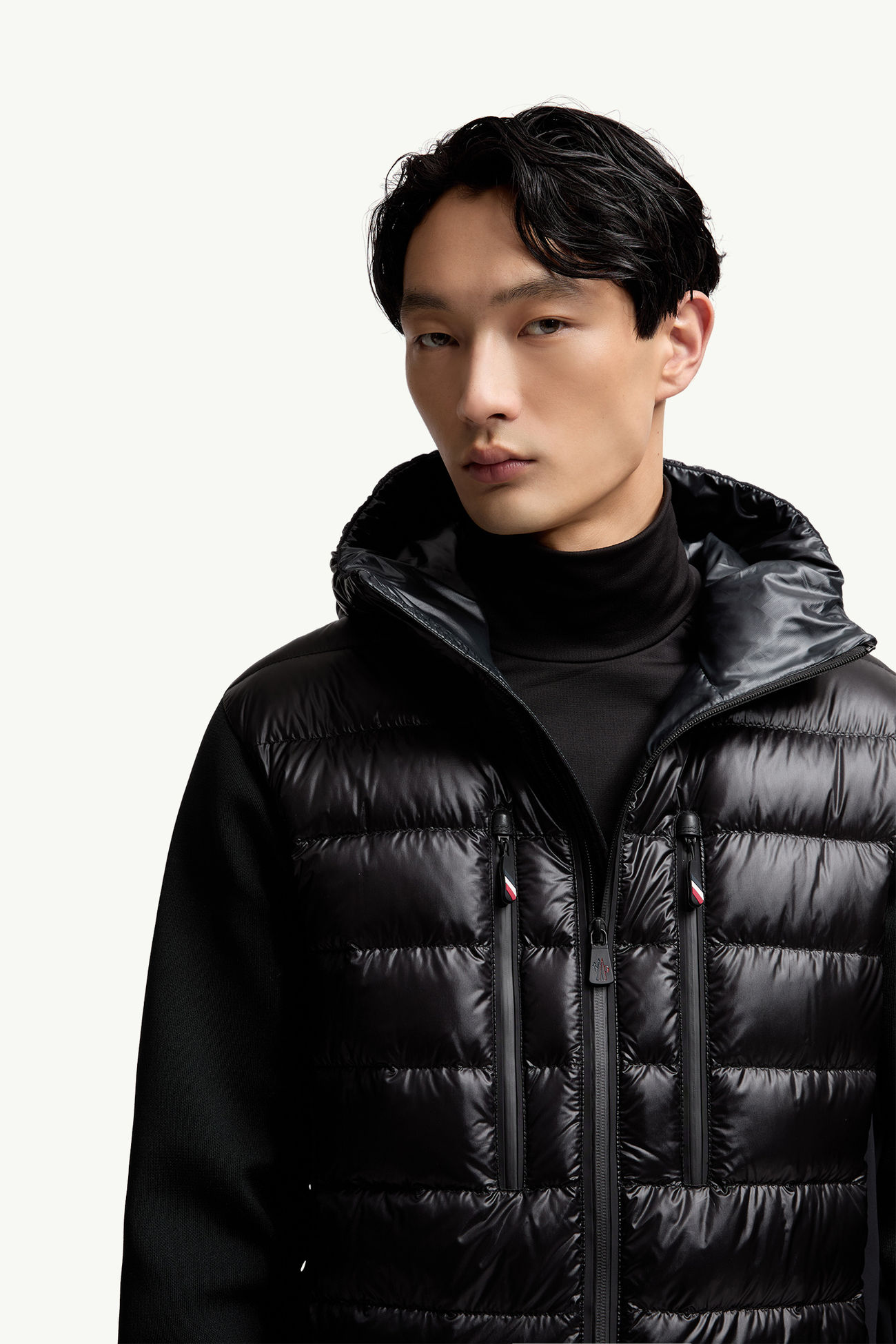 Felpa imbottita con cappuccio e zip Uomo Nero Moncler 5