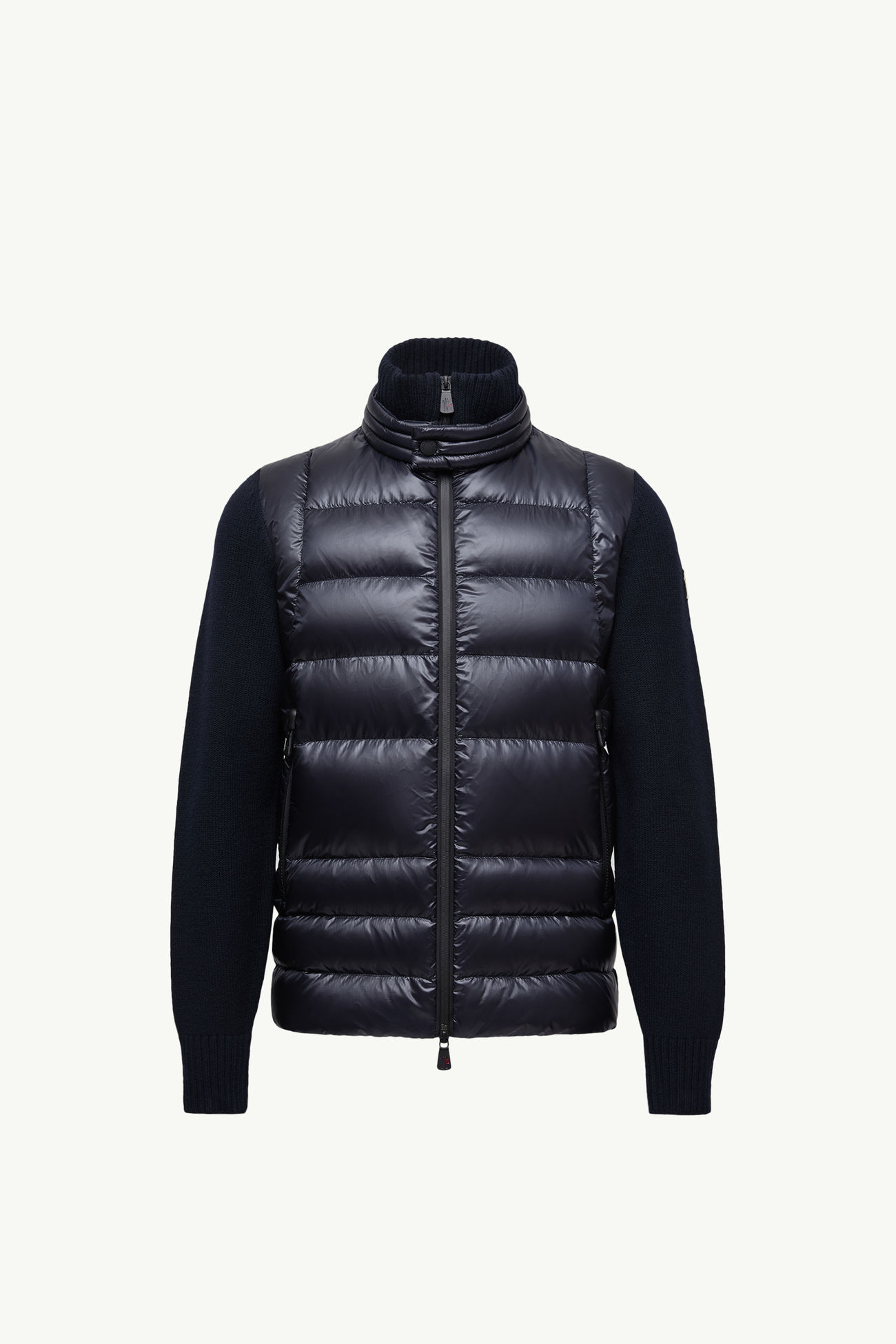 Cardigan imbottito in lana con zip Uomo Blu Scuro Moncler 2