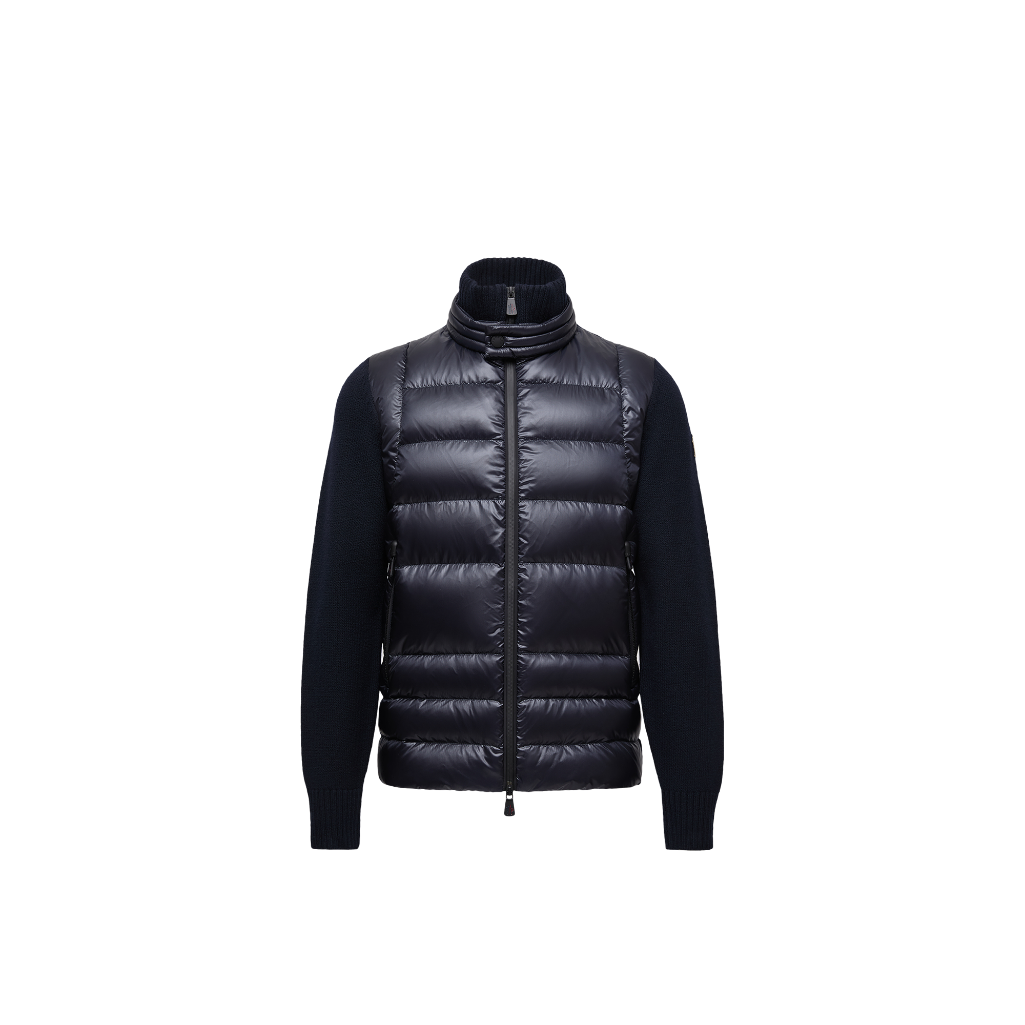 MONCLER GRENOBLE Men's Padded Wool Zip-Up Cardigan - Blue - Size XL