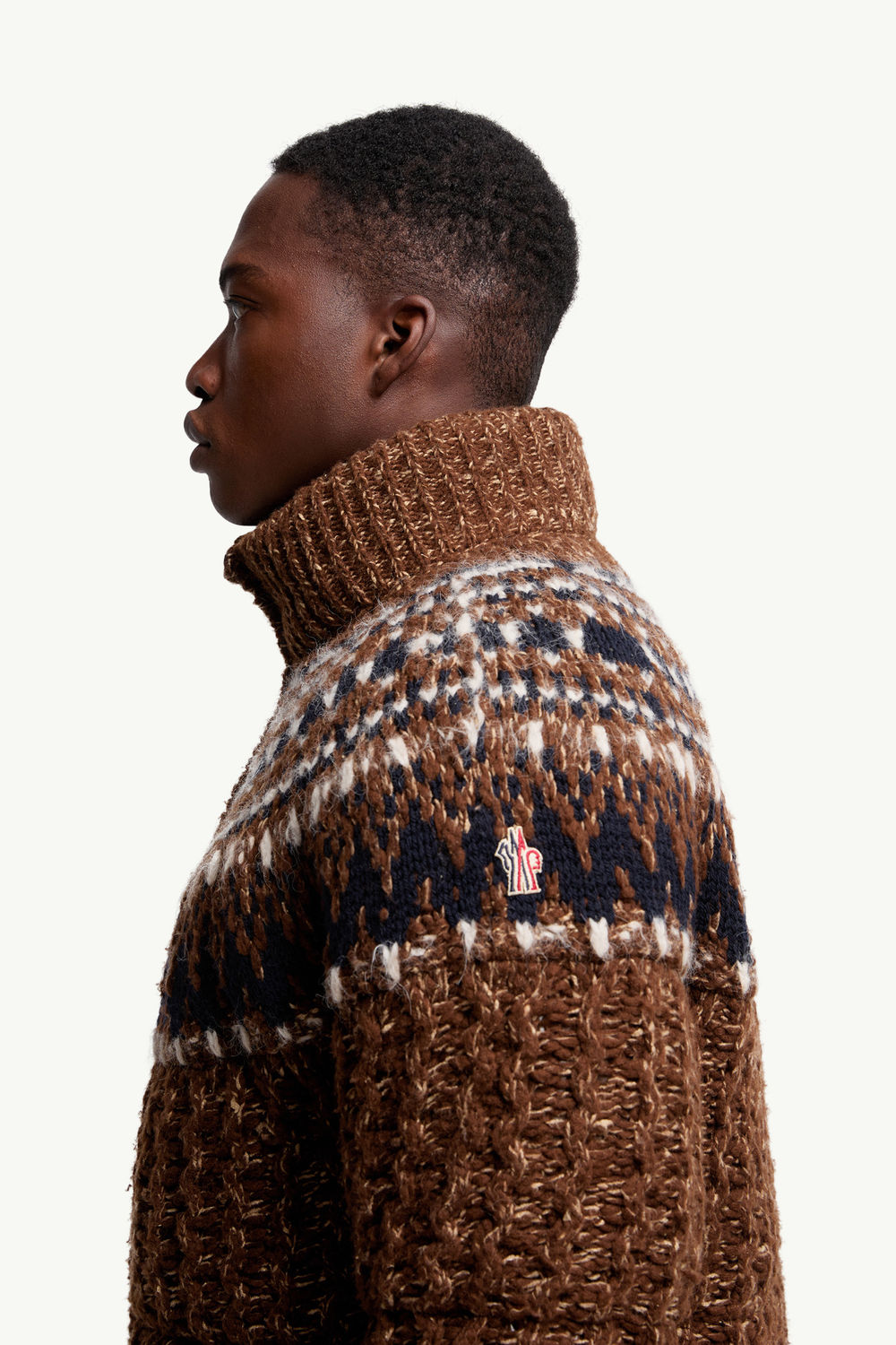 Piumino Indren in Misto Lana Uomo Blu & Marrone Moncler 1