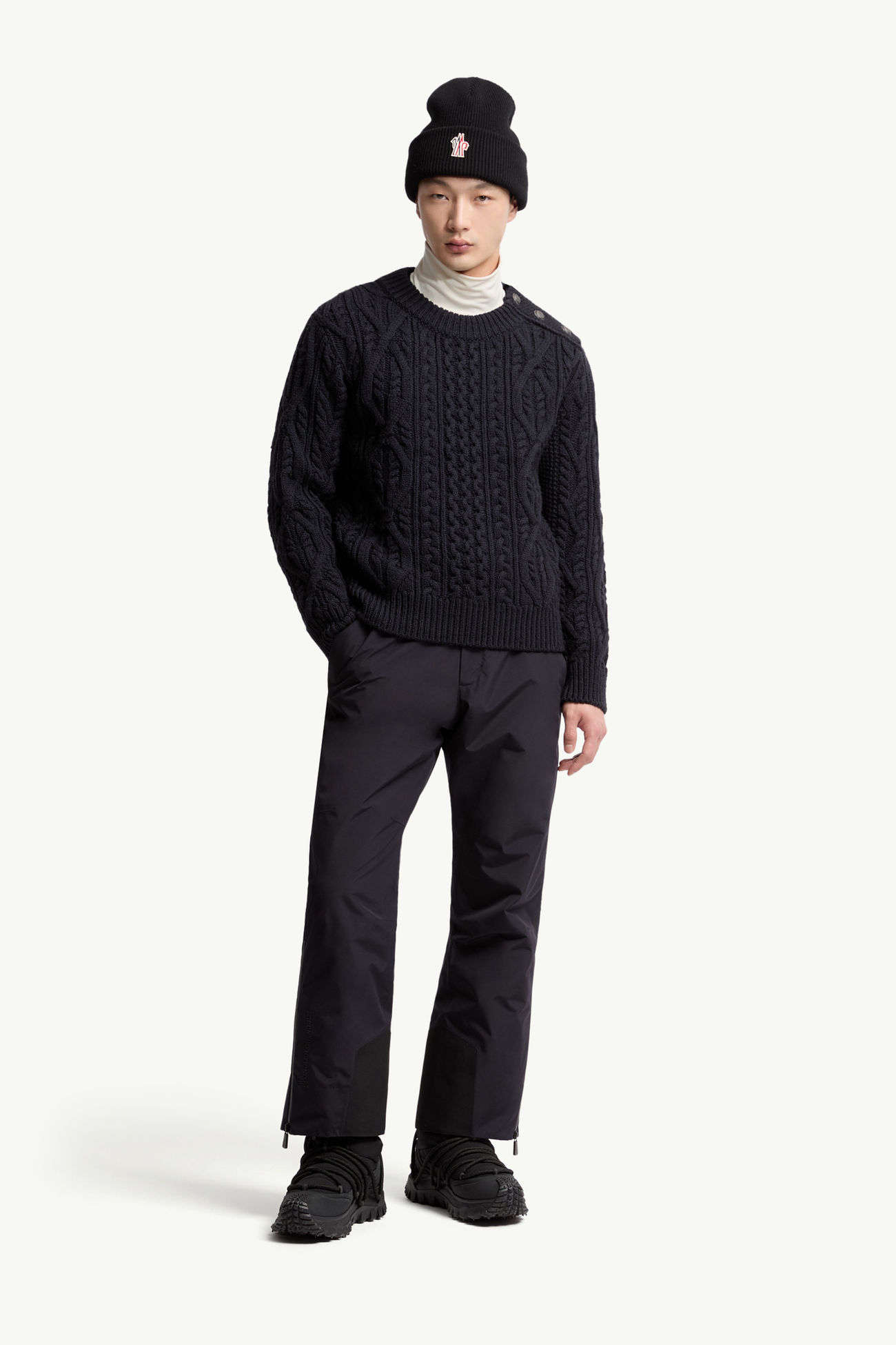 Argyle Wool Jumper Men Navy Blue Moncler 0