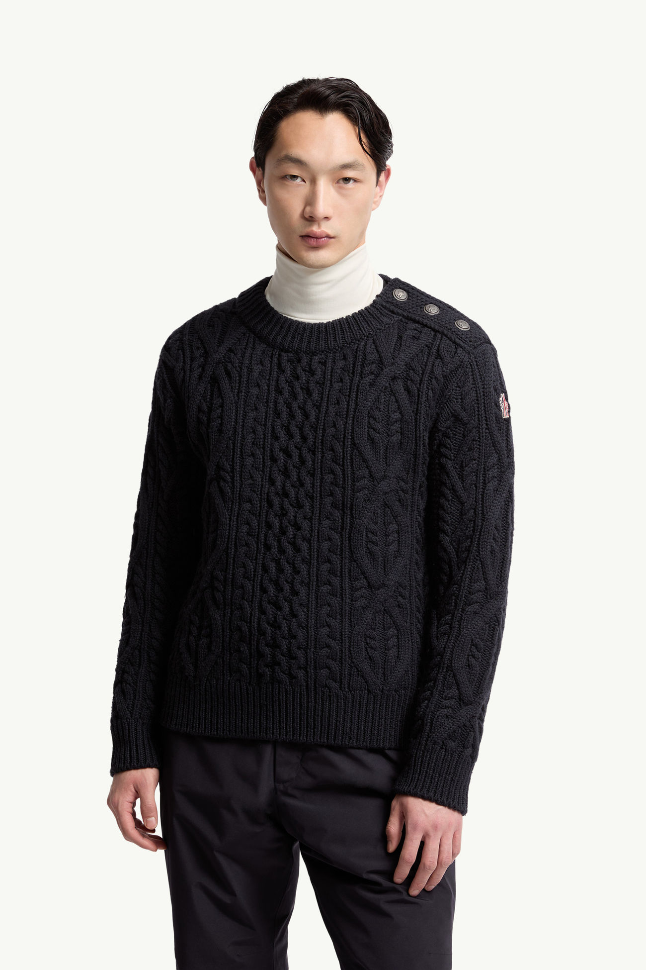 Jersey de lana Argyle Hombre Azul marino Moncler 3