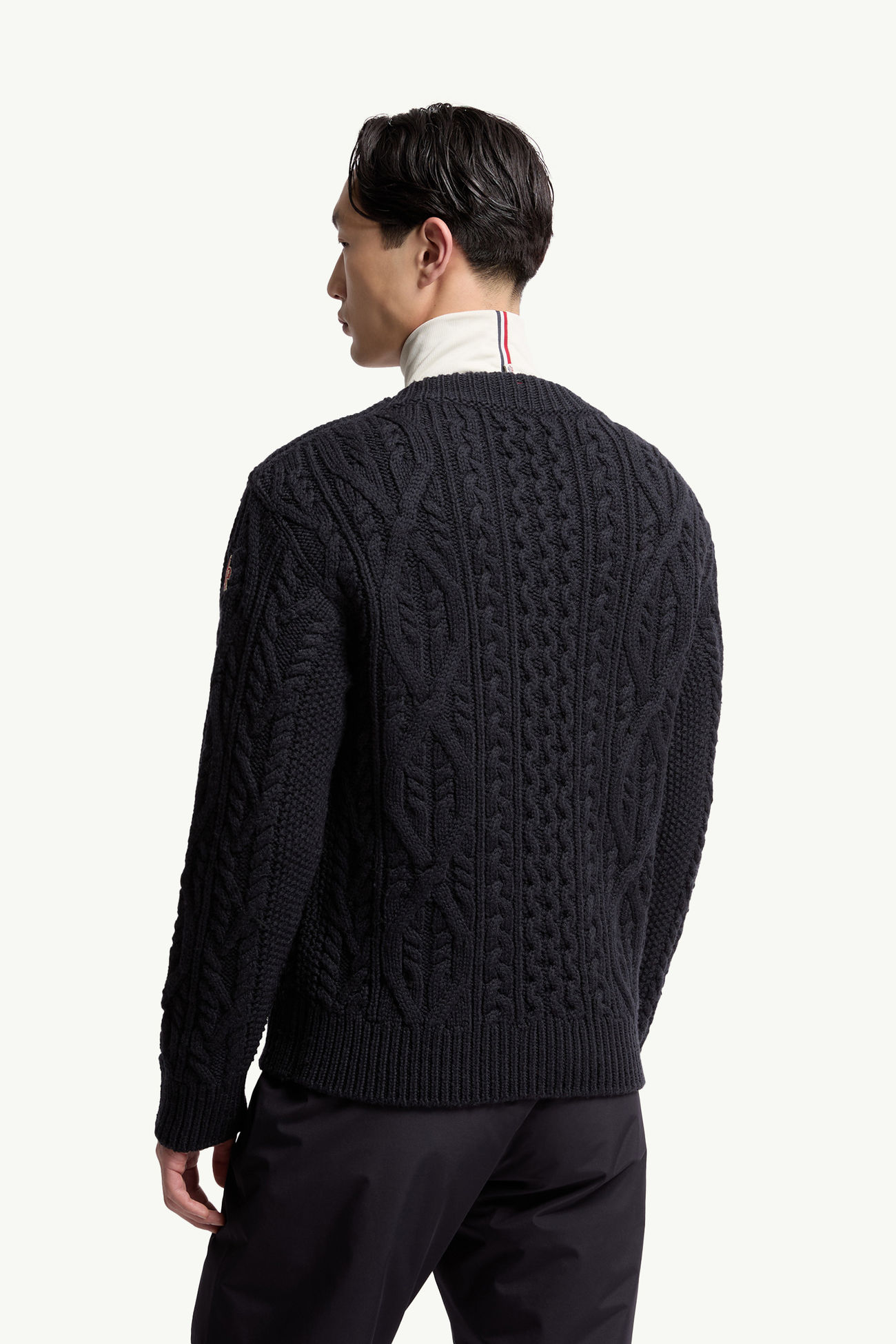 Maglione Argyle in lana Uomo Blu Navy Moncler 4