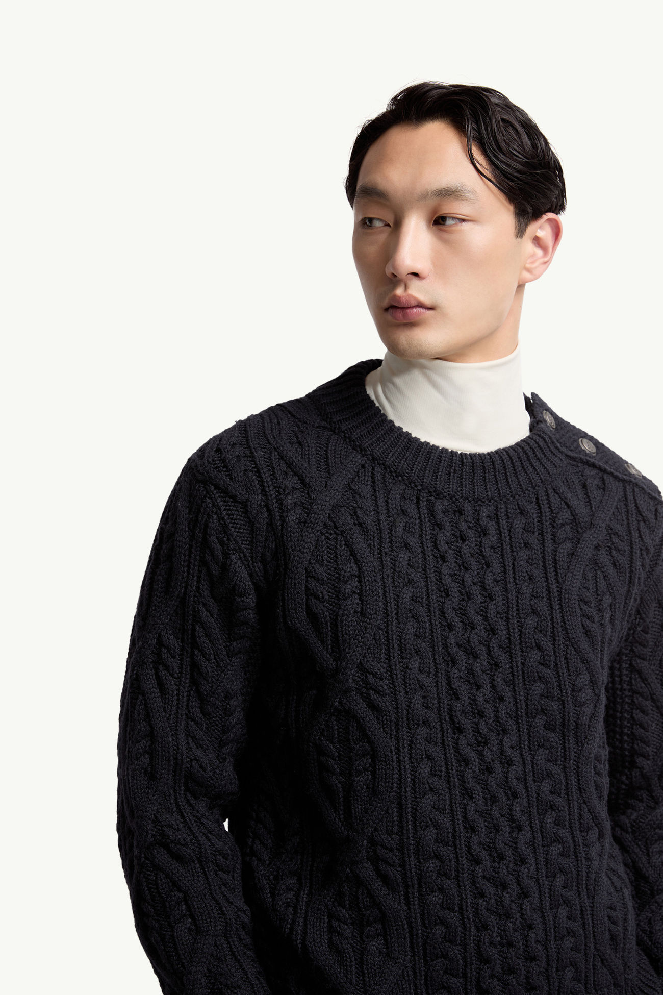 Maglione Argyle in lana Uomo Blu Navy Moncler 5