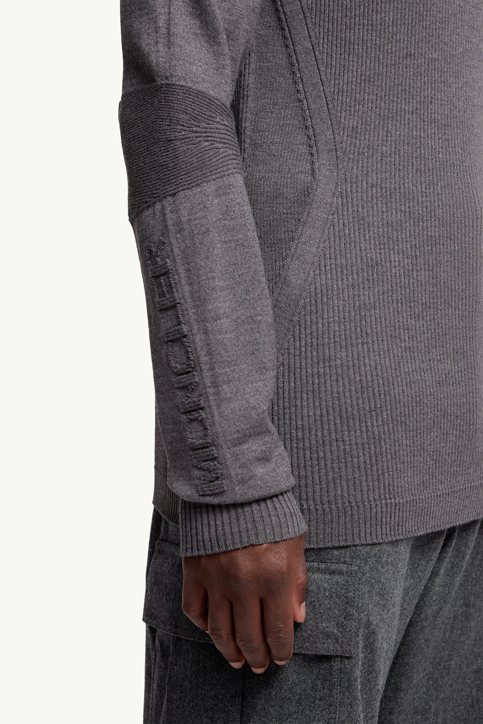 Grey Wool Turtleneck Sweater - Sweaters & Cardigans for Men