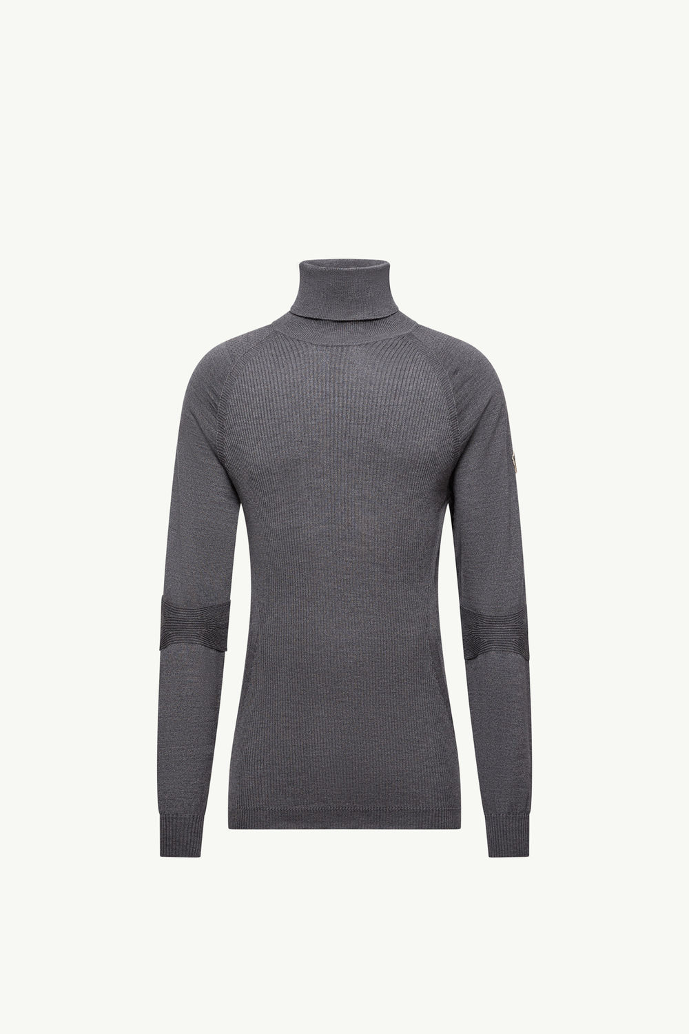 Wool Polo Neck Jumper Men Gray Moncler 2