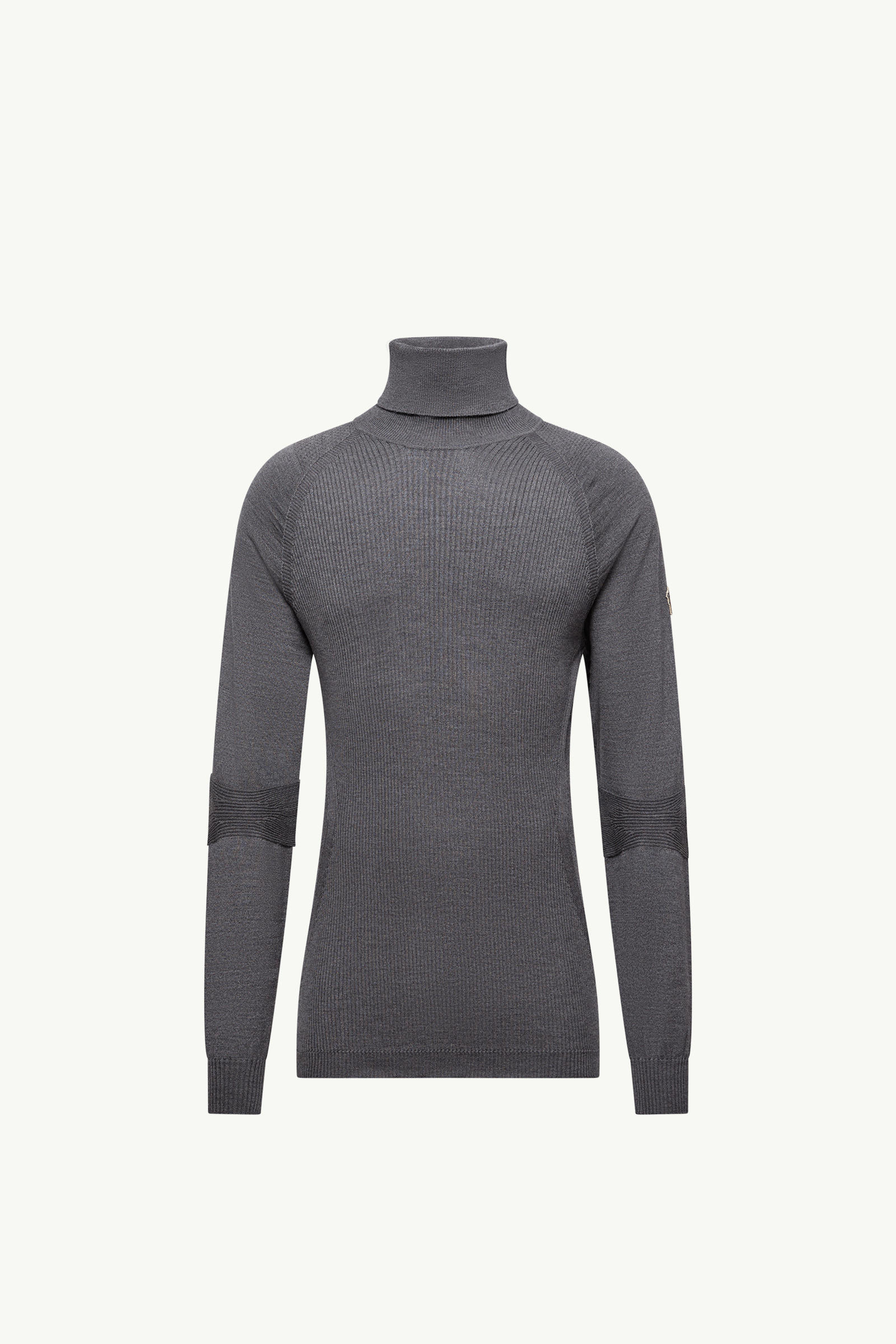Wool Polo Neck Jumper Men Gray Moncler 2