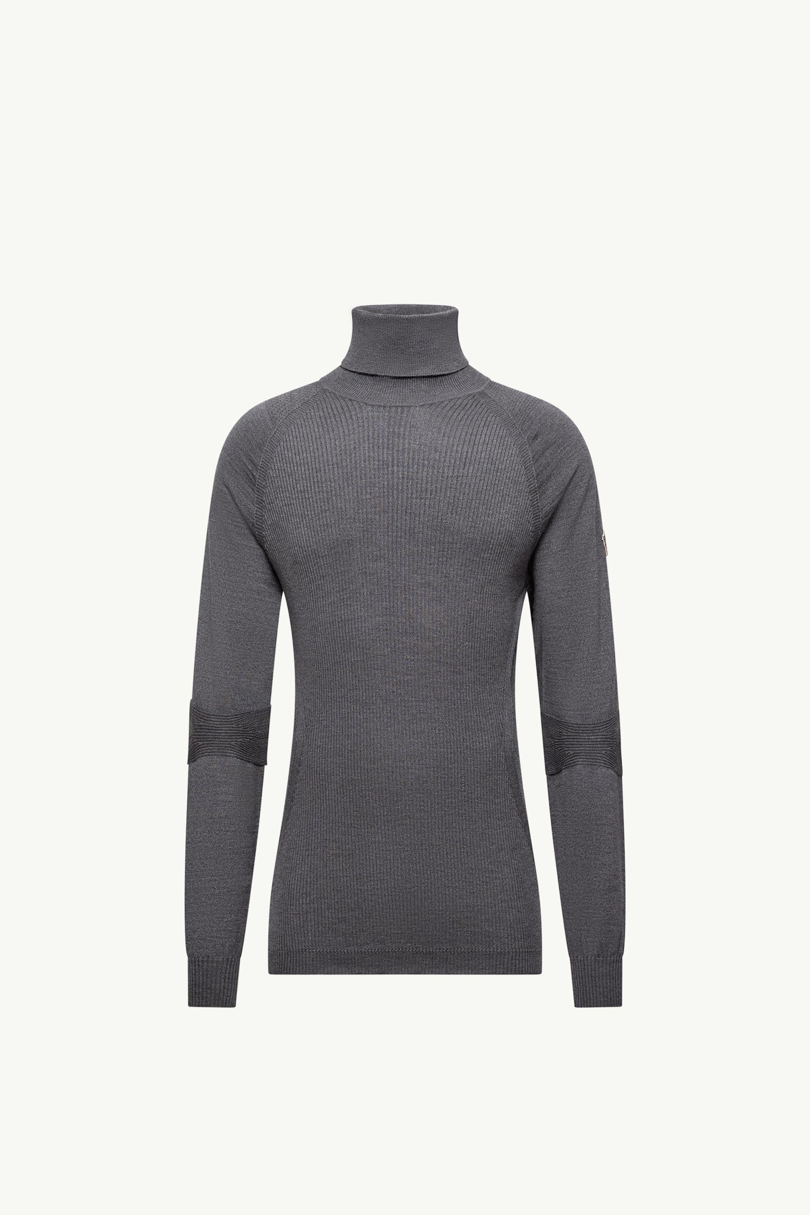 Grey Wool Turtleneck Sweater - Sweaters & Cardigans for Men