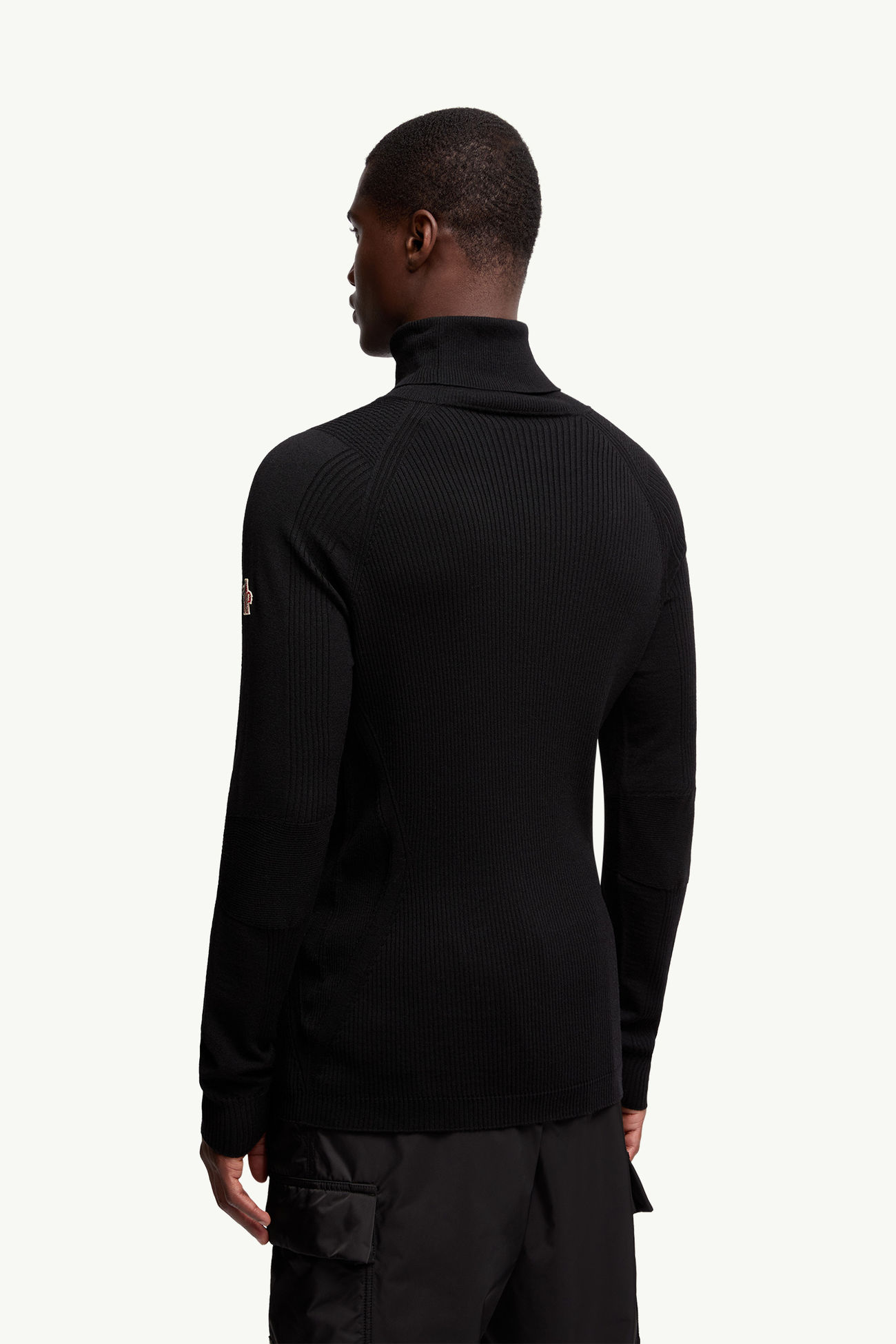 Wool Turtleneck Sweater Men Black Moncler 4