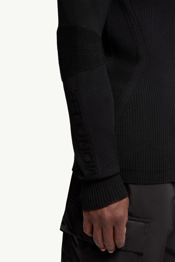 Rollkragenpullover aus Wolle Herren Schwarz Moncler 5