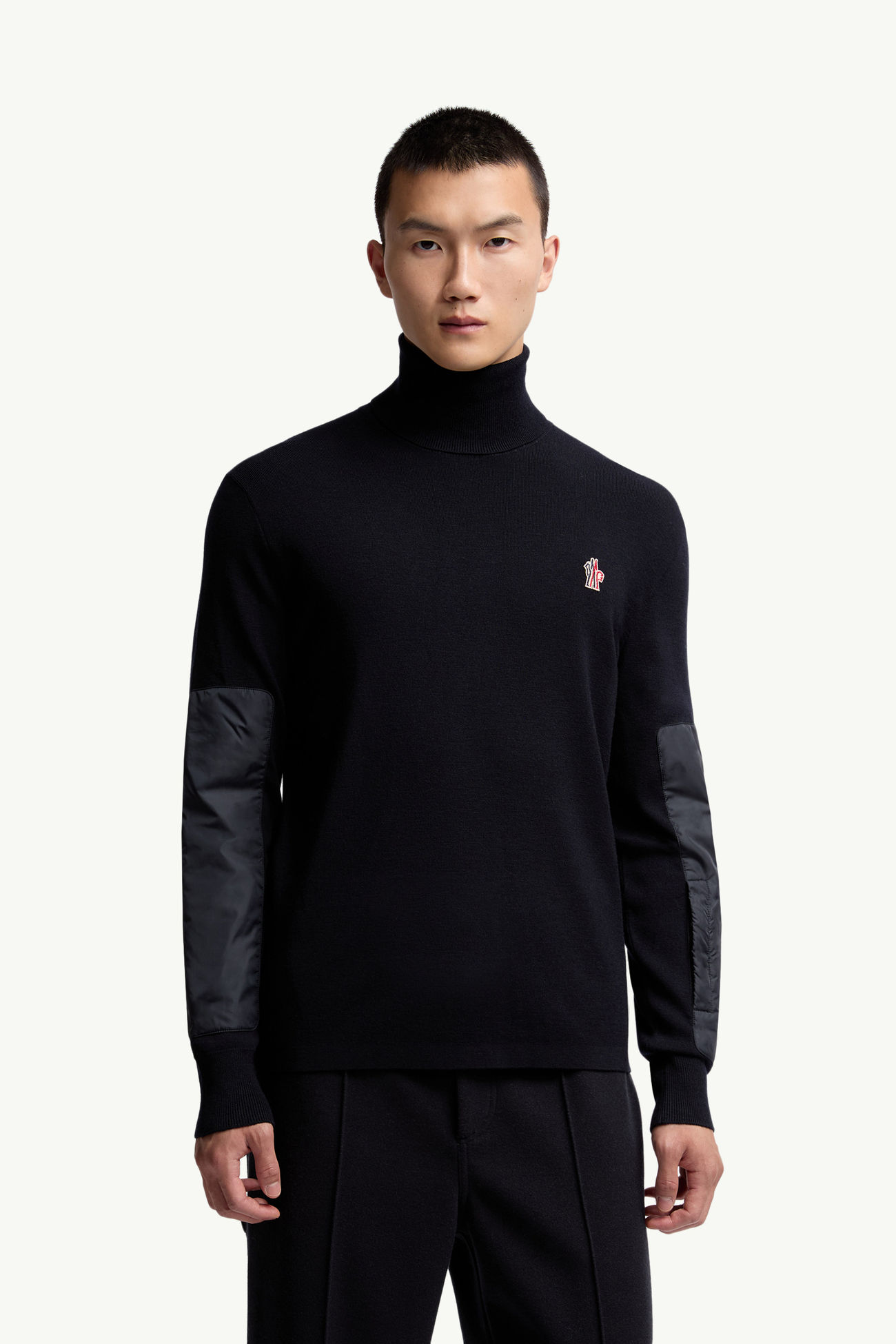 Rollkragenpullover aus Wolle Herren Navyblau Moncler 3