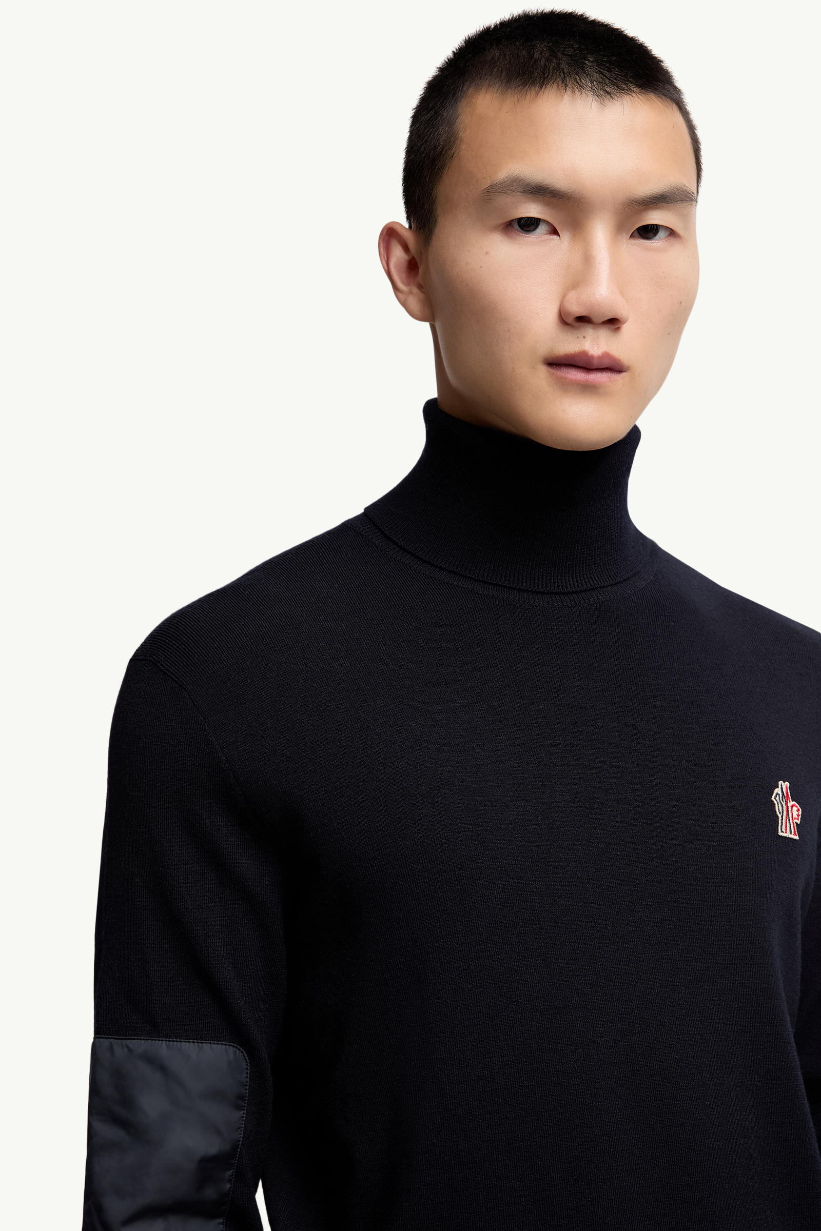 Wool Turtleneck Sweater Men Navy Blue Moncler 6