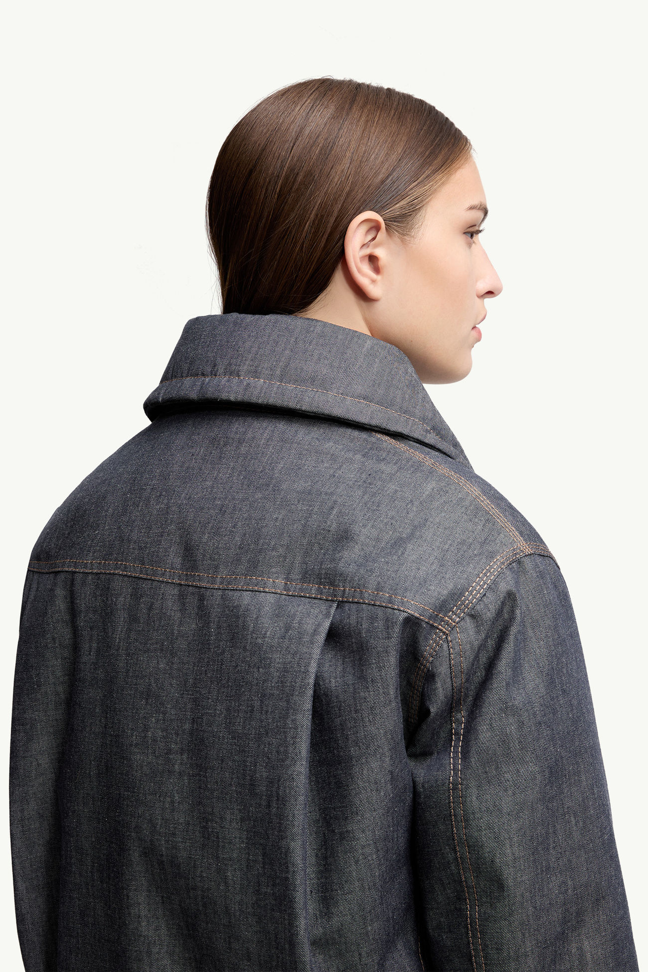 Yunque Denim Down Ski Jacket Women Dark Gray Moncler 6